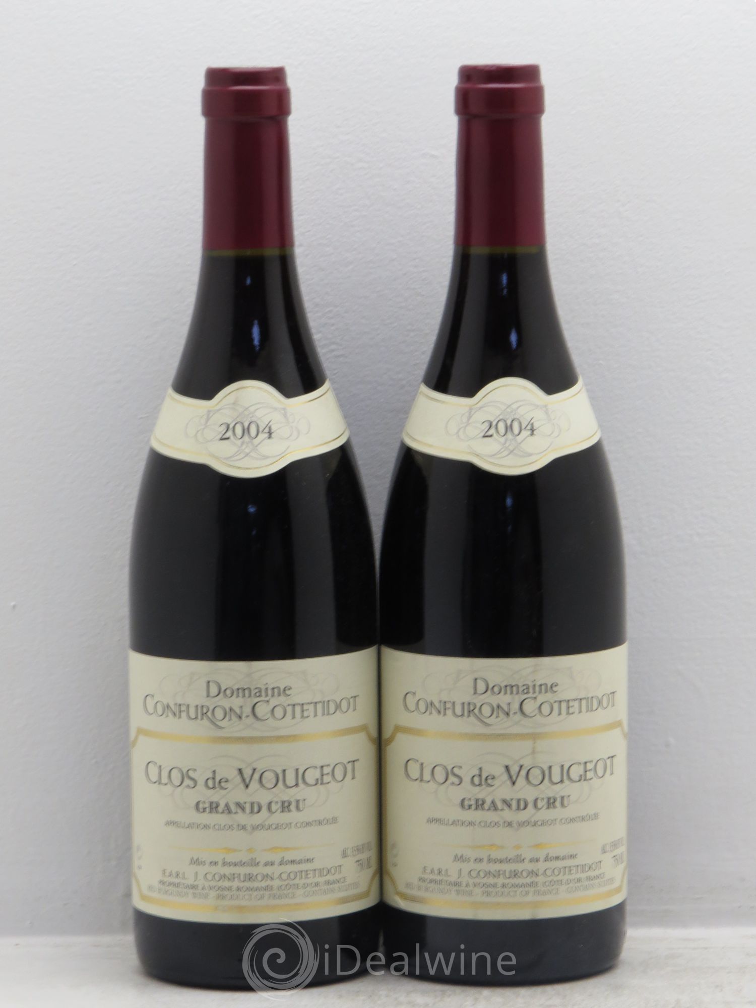 Clos de Vougeot Grand Cru Confuron-Cotetidot 2004 - Lot de 2 bouteilles - 0