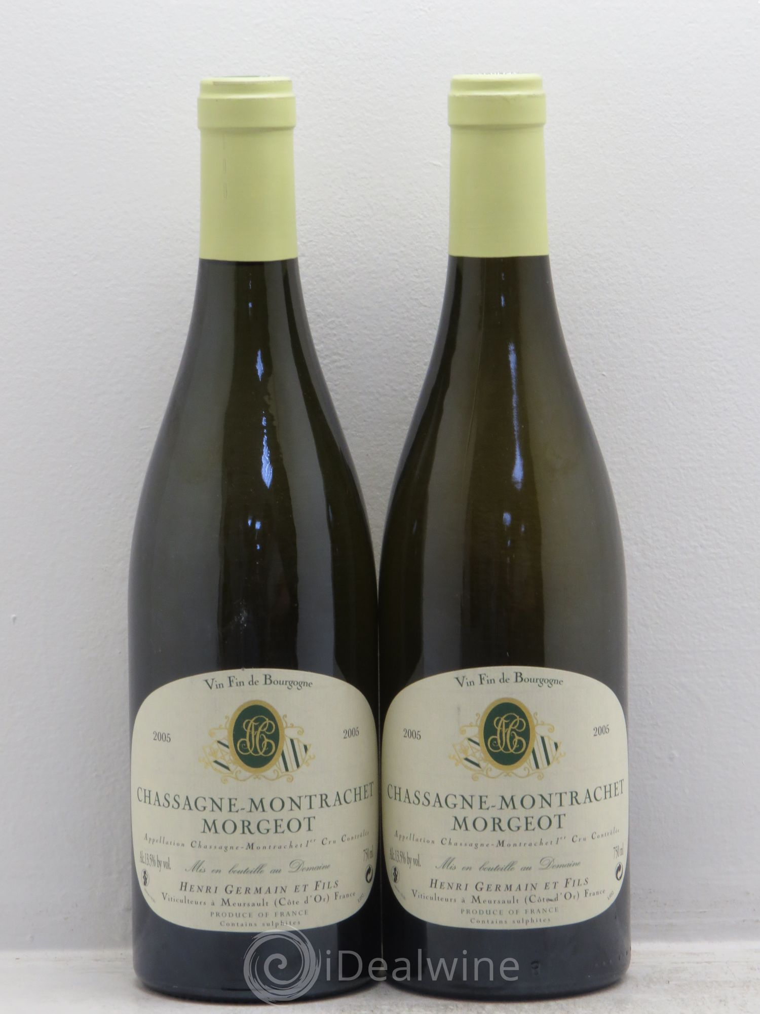 Chassagne-Montrachet 1er Cru Henri Germain 2005 - Lot de 2 bouteilles - 0