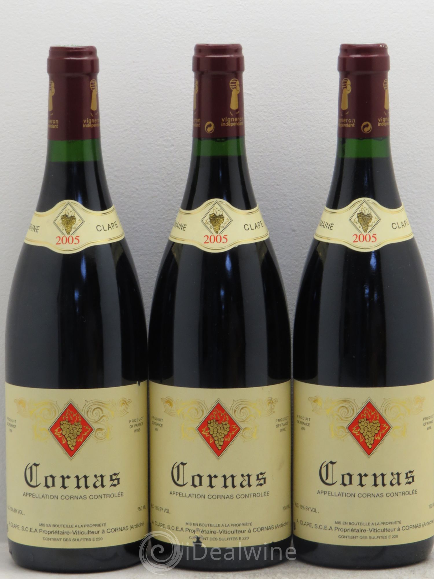 Cornas Auguste Clape 2005 - Lot de 3 bouteilles - 0