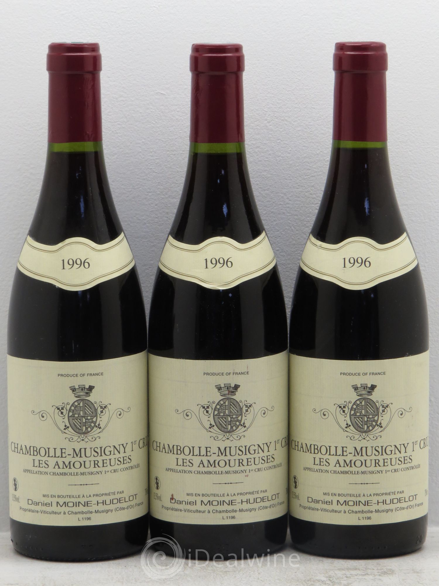 Chambolle-Musigny 1er Cru Les Amoureuses Moine-Hudelot (Domaine) 1996 - Lot de 3 bouteilles - 0