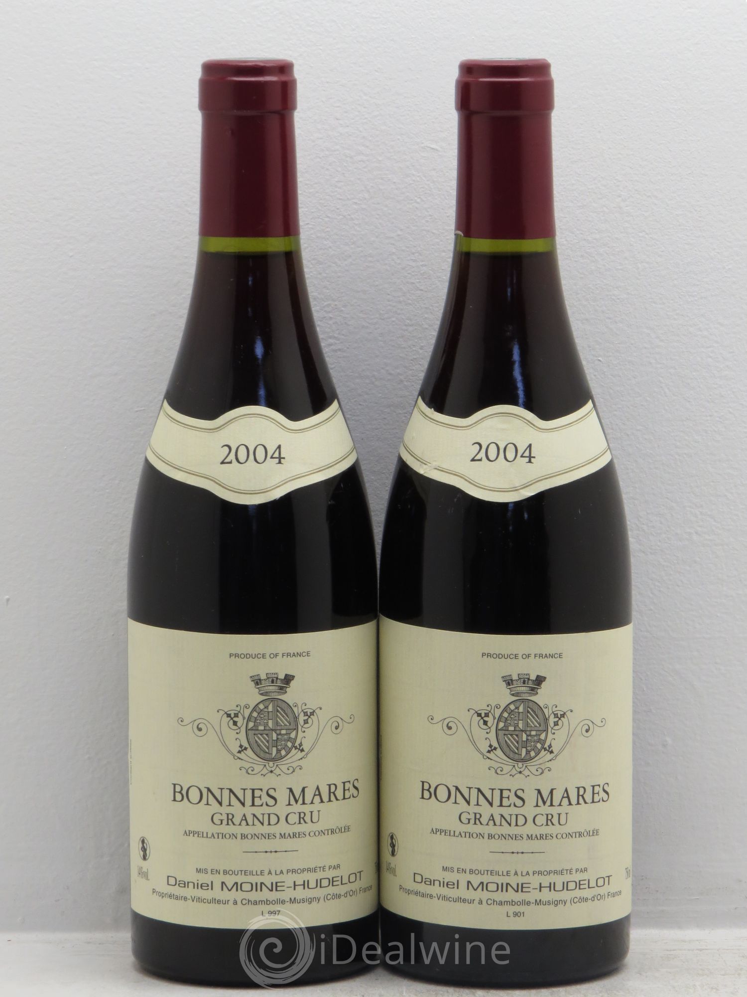 Bonnes-Mares Grand Cru Moine-Hudelot (Domaine) 2004 - Lot de 2 bouteilles - 0