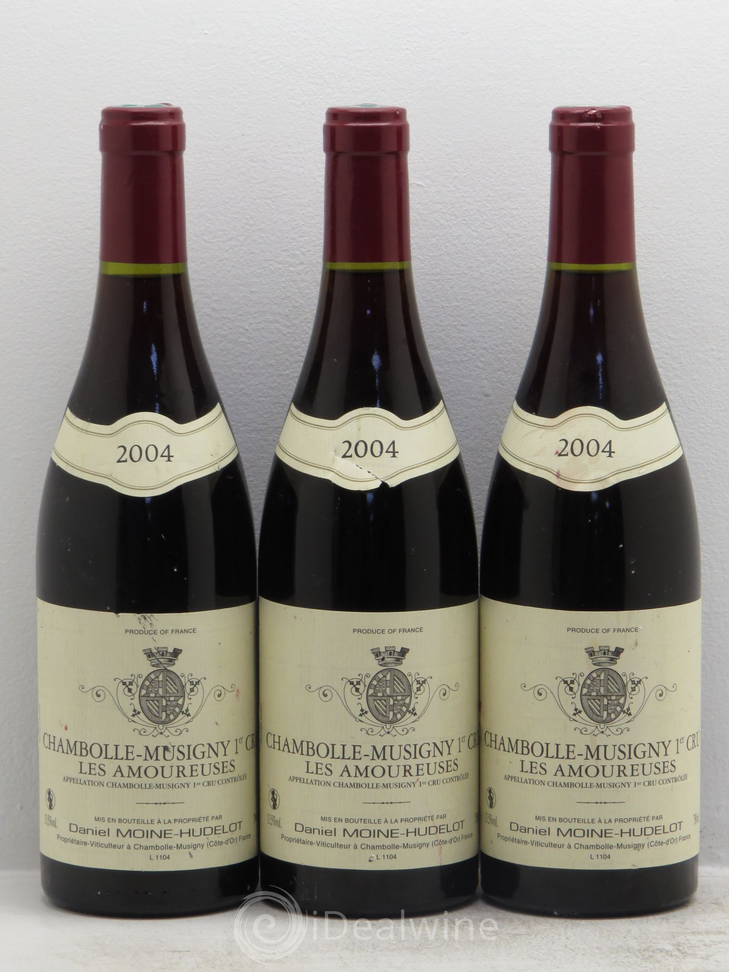 Chambolle-Musigny 1er Cru Les Amoureuses Moine-Hudelot (Domaine) 2004 - Lot de 3 bouteilles - 0