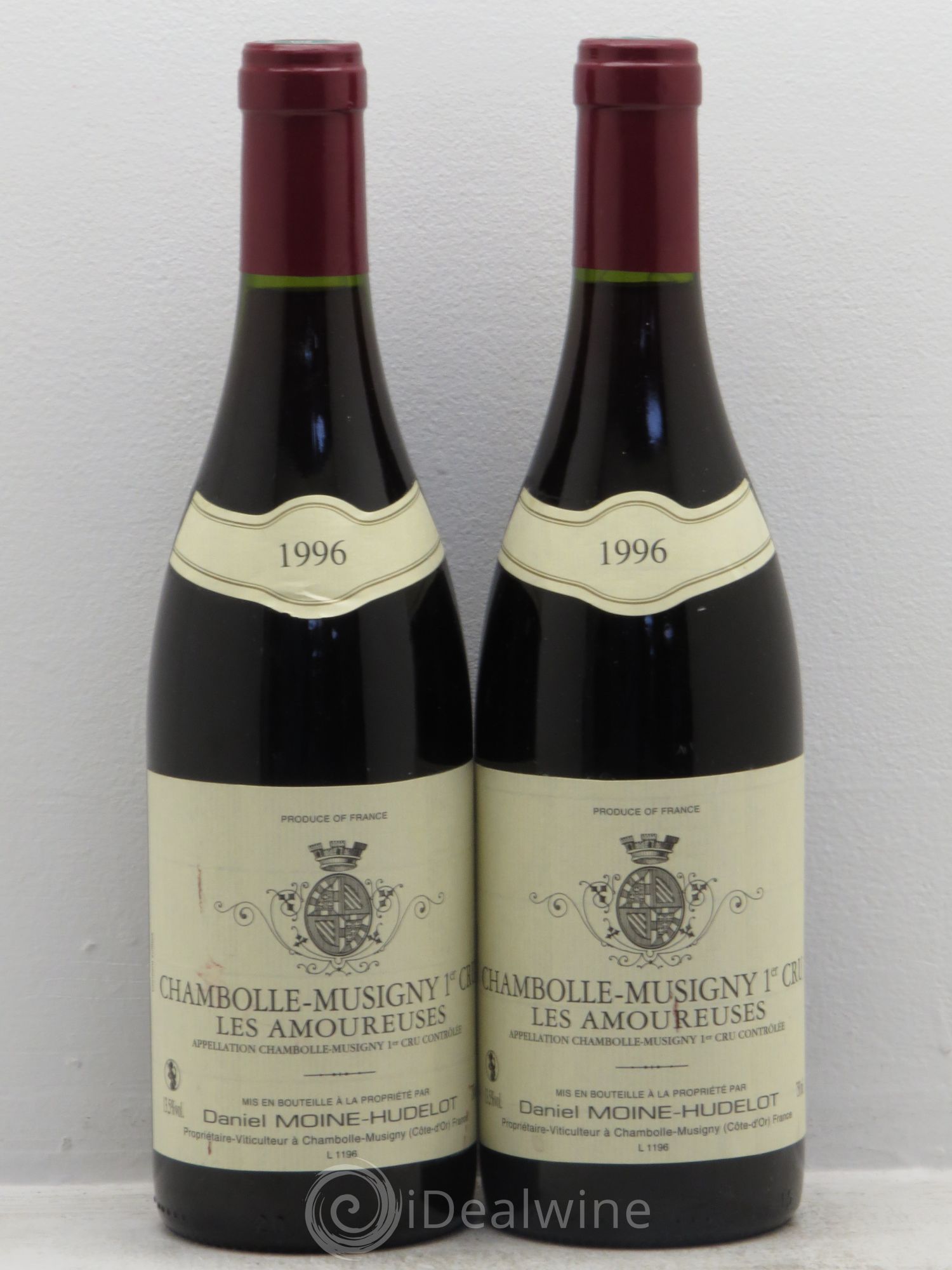 Chambolle-Musigny 1er Cru Les Amoureuses Moine-Hudelot (Domaine) 1996 - Lot de 2 bouteilles - 0