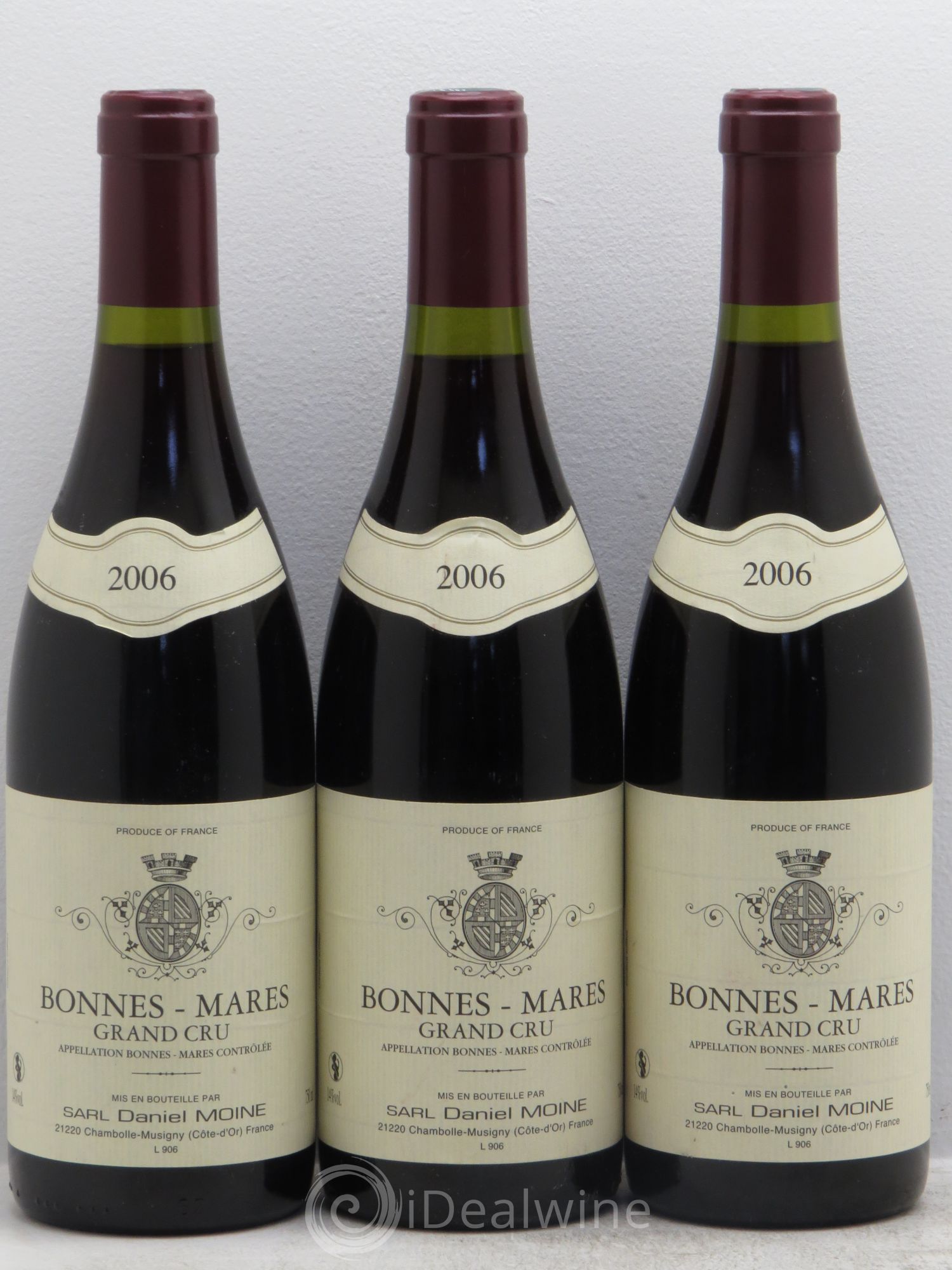 Bonnes-Mares Grand Cru Moine-Hudelot (Domaine) 2006 - Lot de 3 bouteilles - 0