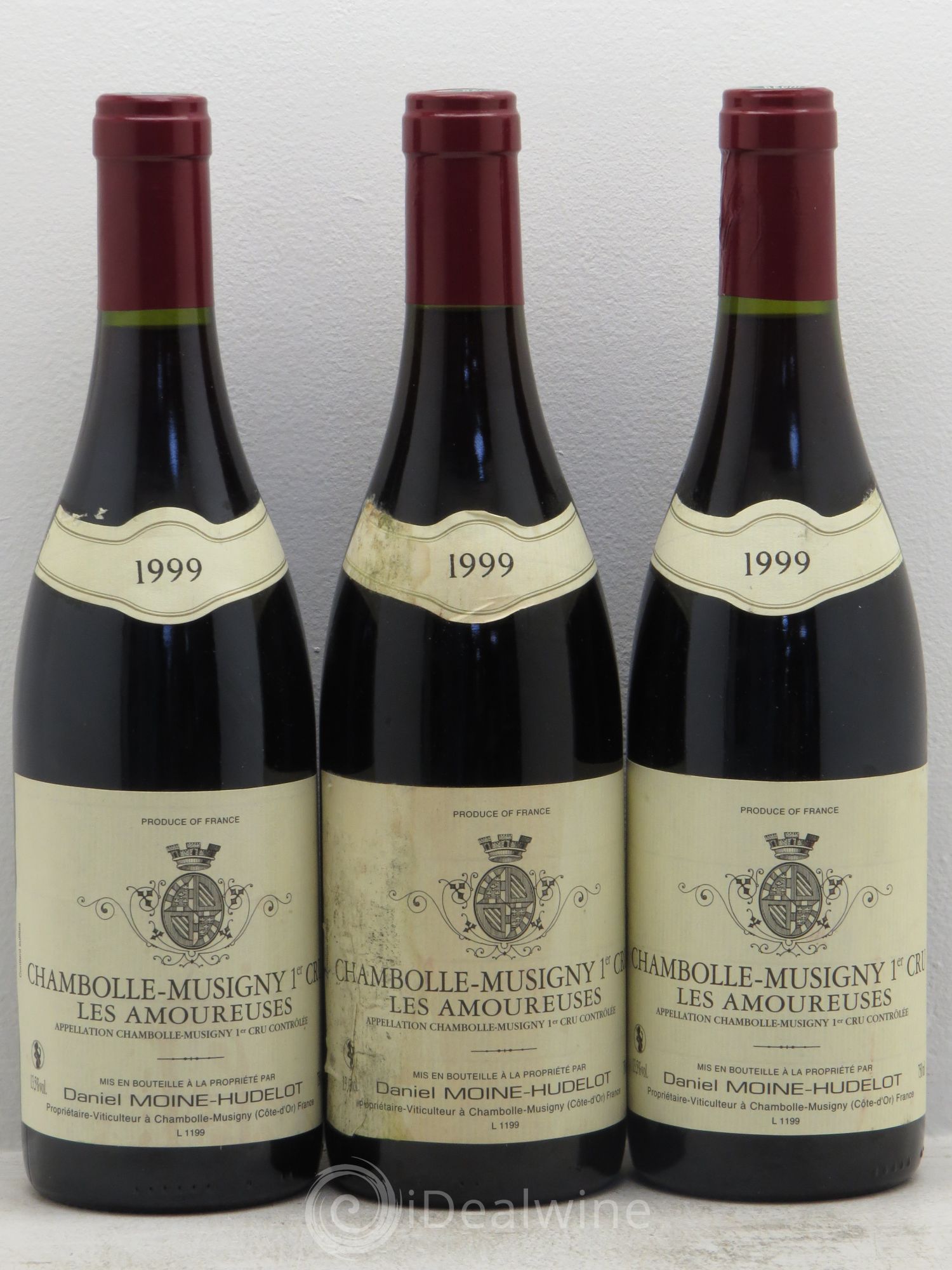 Chambolle-Musigny 1er Cru Les Amoureuses Moine-Hudelot (Domaine) 1999 - Lot de 3 bouteilles - 0