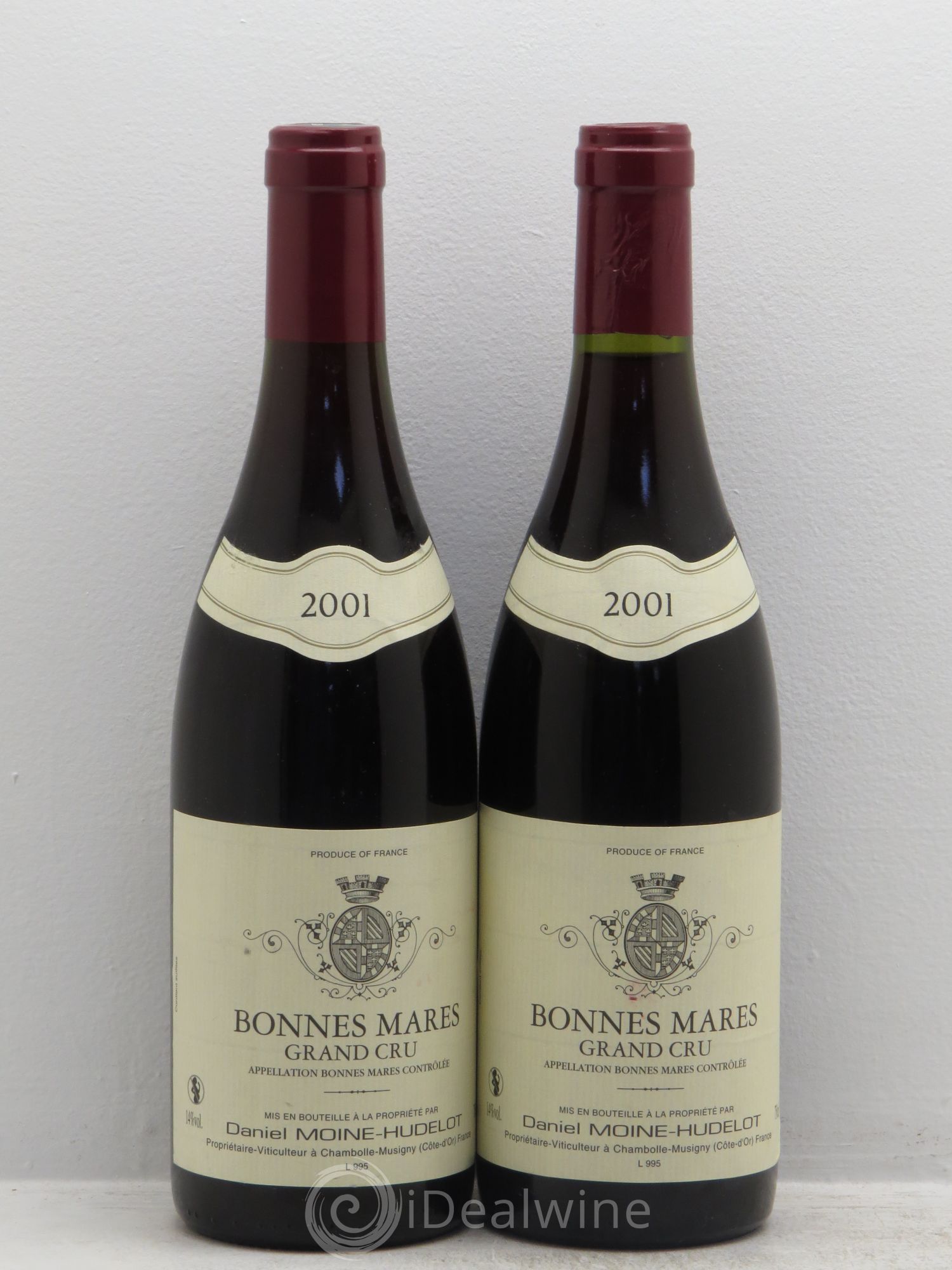Bonnes-Mares Grand Cru Moine-Hudelot (Domaine) 2001 - Lot de 2 bouteilles - 0