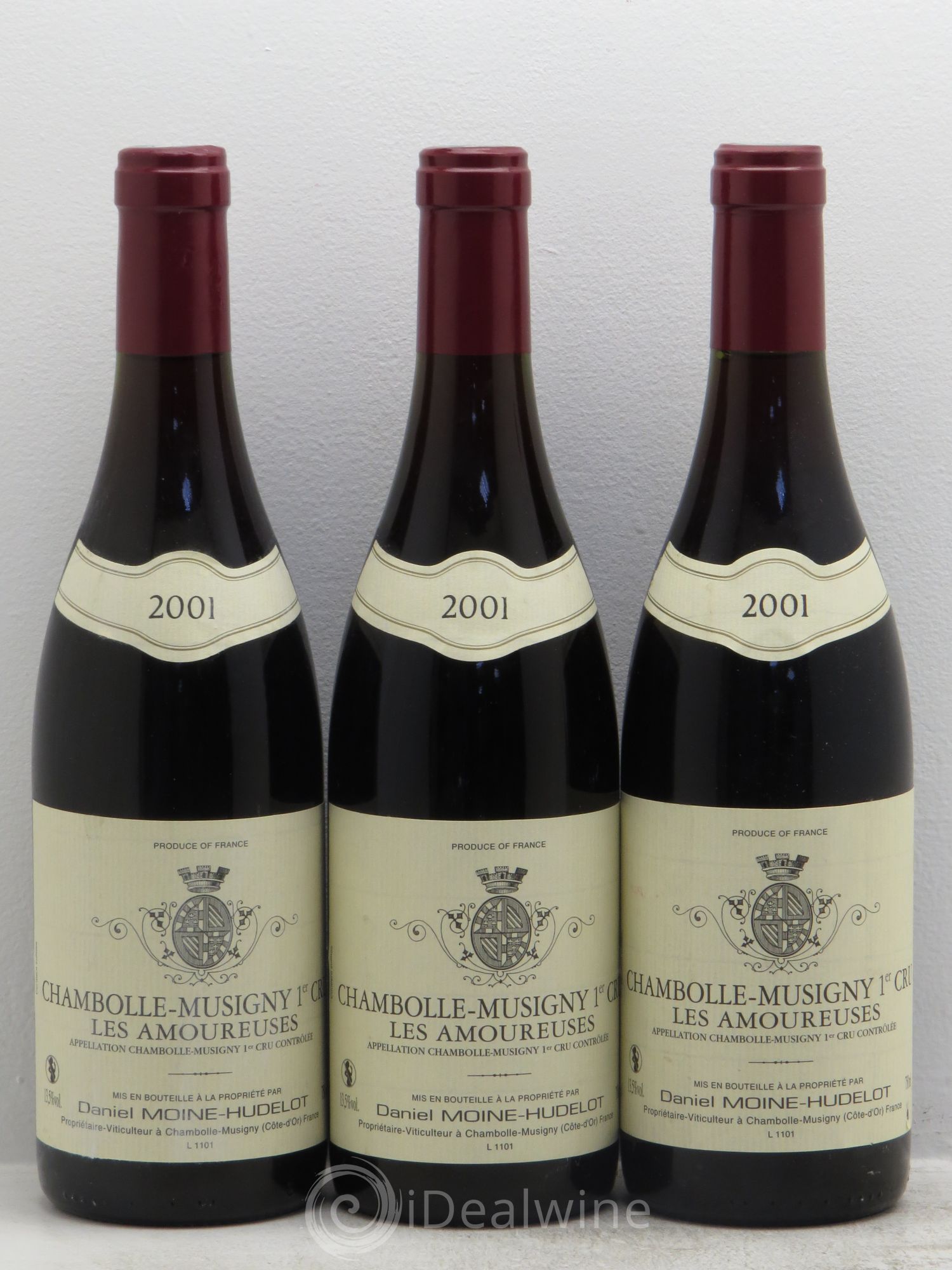 Chambolle-Musigny 1er Cru Les Amoureuses Moine-Hudelot (Domaine) 2001 - Lot de 3 bouteilles - 0