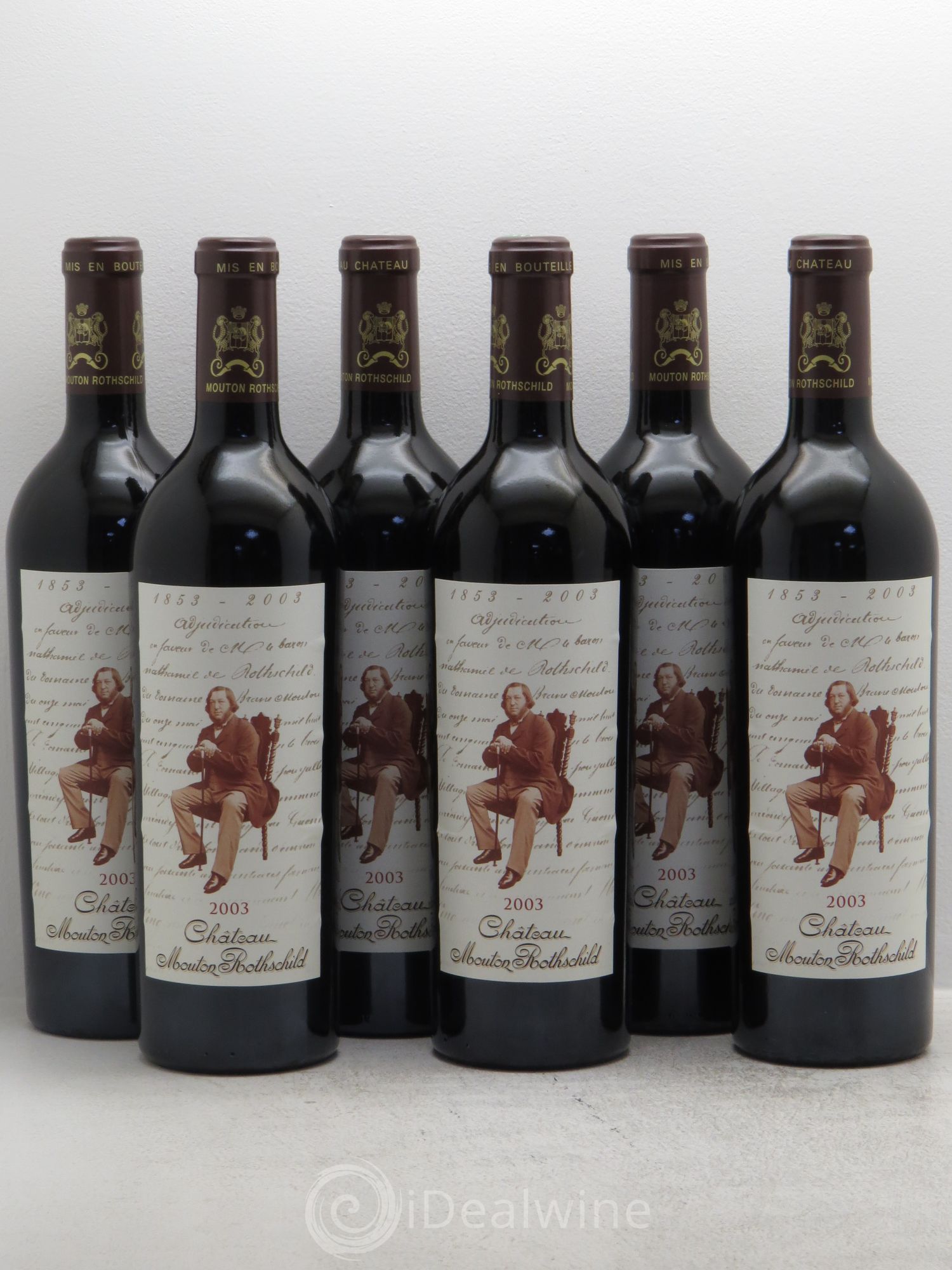 Château Mouton Rothschild 1er Grand Cru Classé 2003 - Lot de 6 bouteilles - 0