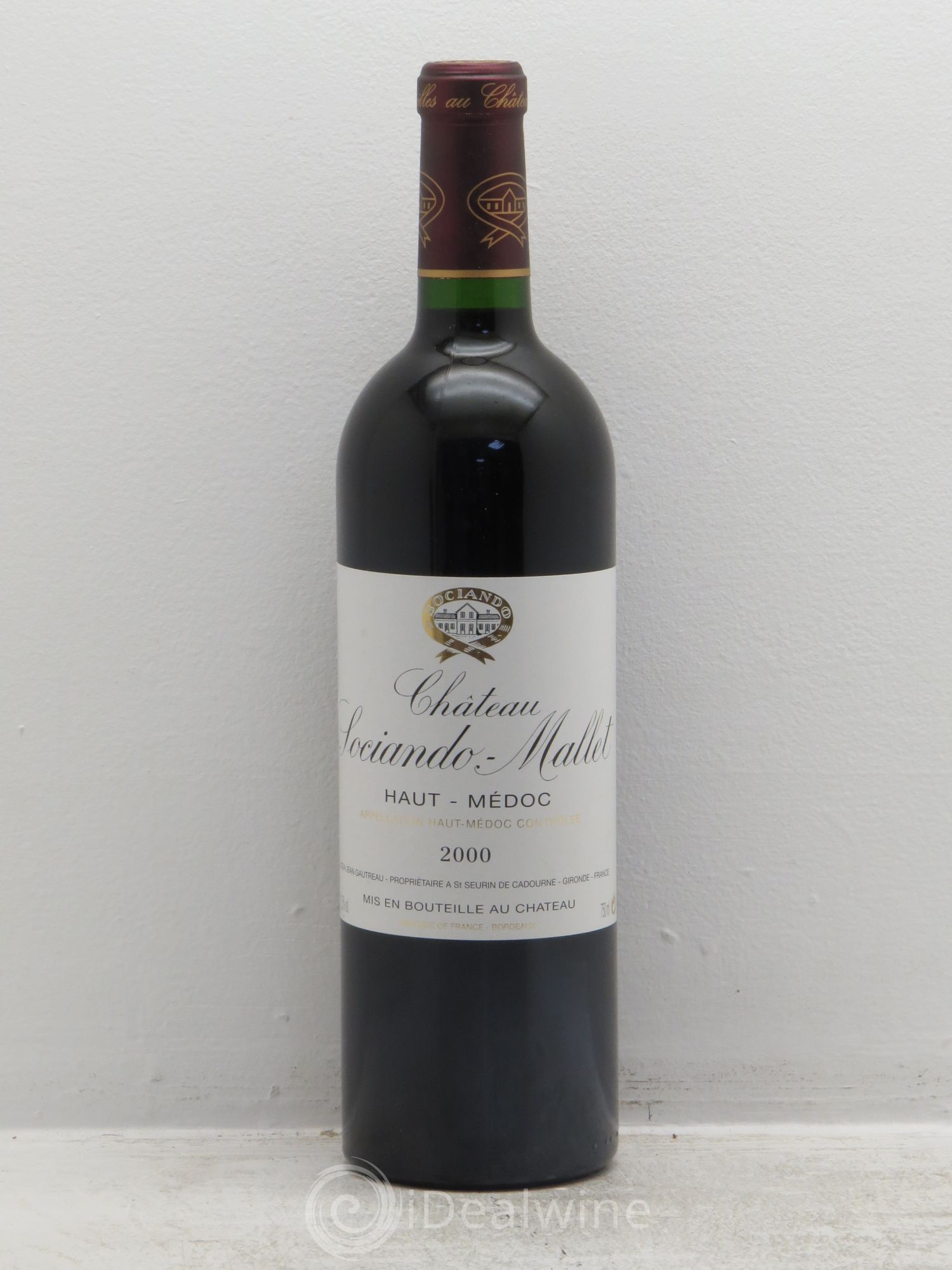 Château Sociando Mallet 2000 - Lot de 12 bouteilles - 0