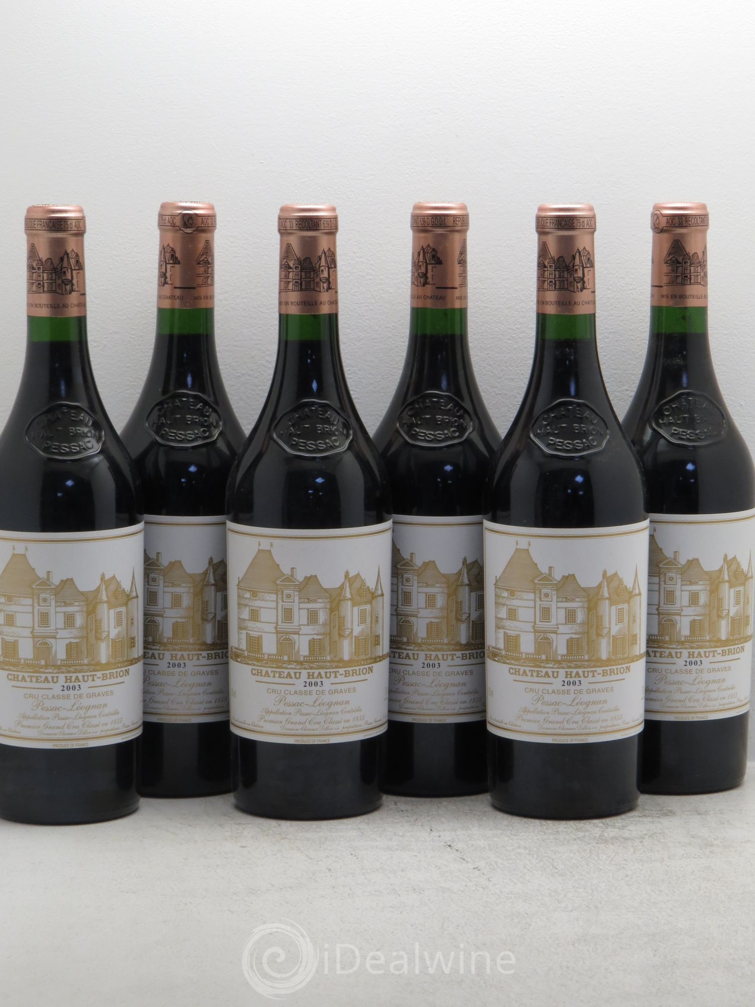 Château Haut Brion 1er Grand Cru Classé 2003 - Lot de 6 bouteilles - 0