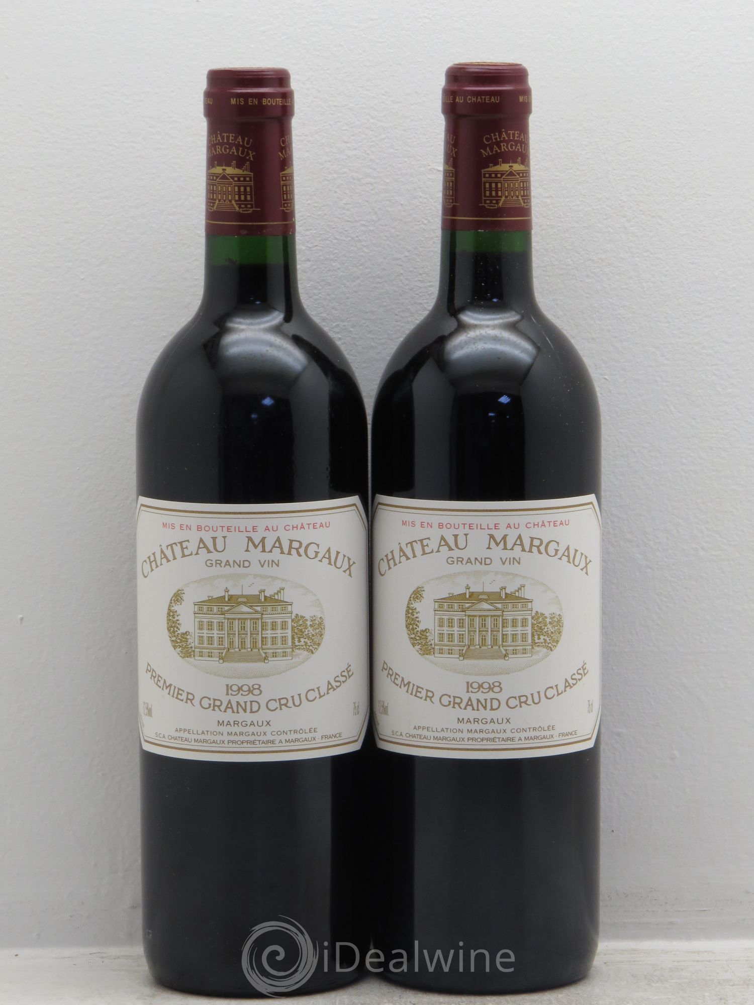 Château Margaux 1er Grand Cru Classé 1998 - Lot de 2 bouteilles - 0