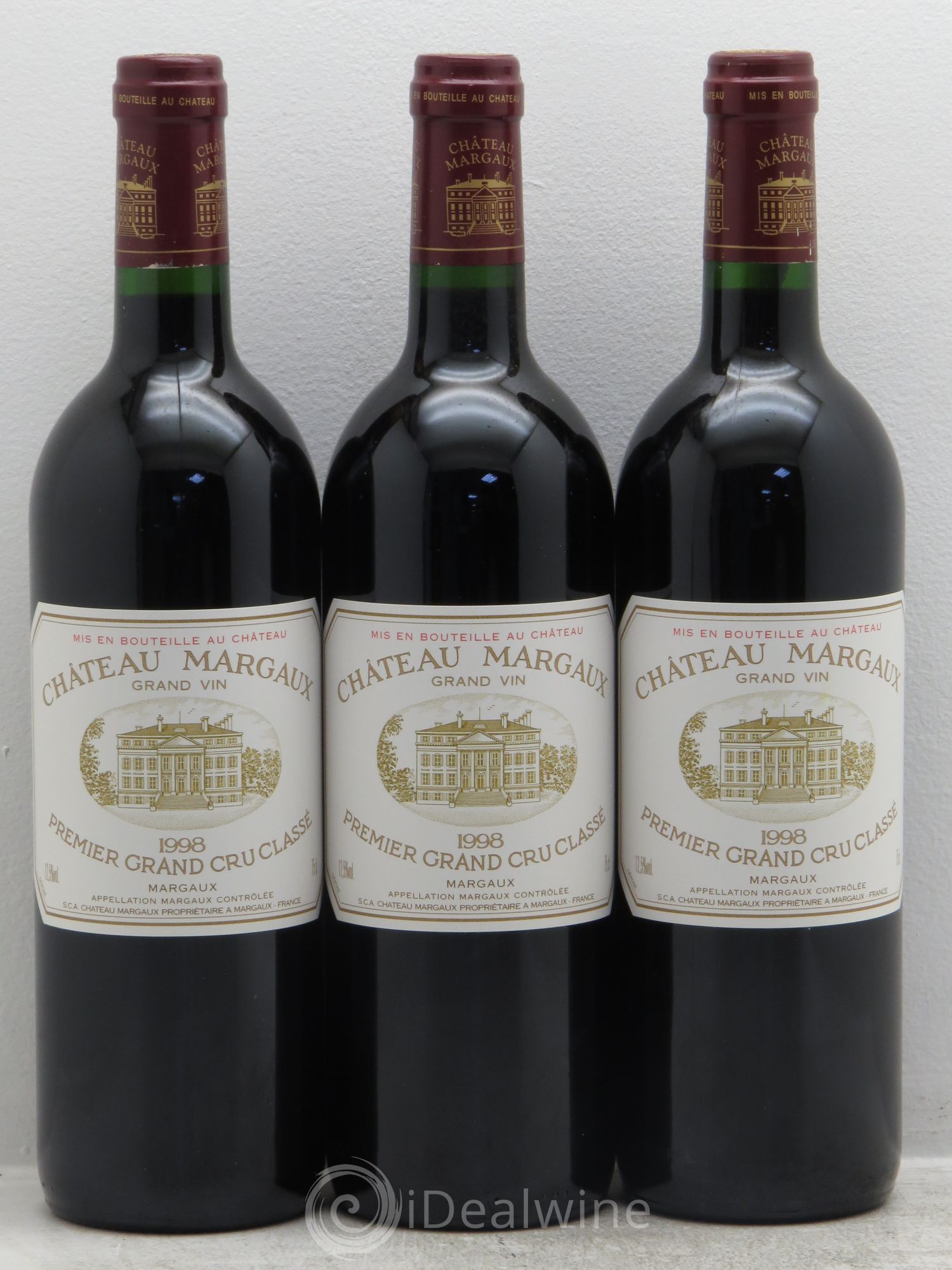 Château Margaux 1er Grand Cru Classé 1998 - Lot de 3 bouteilles - 0