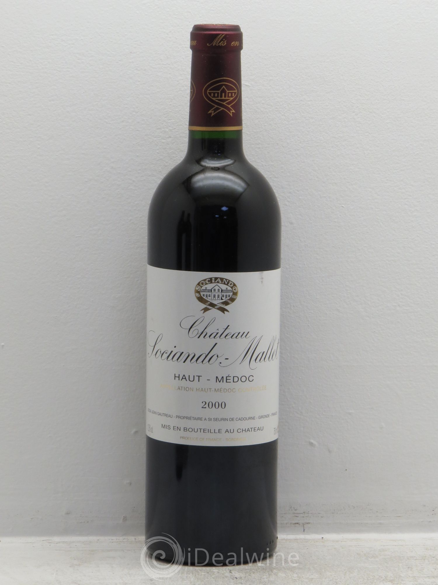 Château Sociando Mallet 2000 - Lot de 6 bouteilles - 0