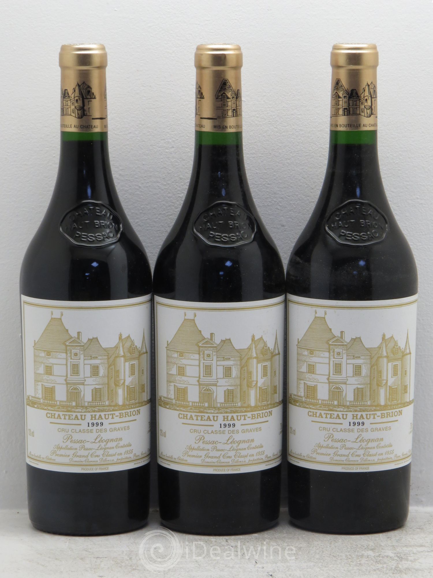 Château Haut Brion 1er Grand Cru Classé 1999 - Lot de 3 bouteilles - 0
