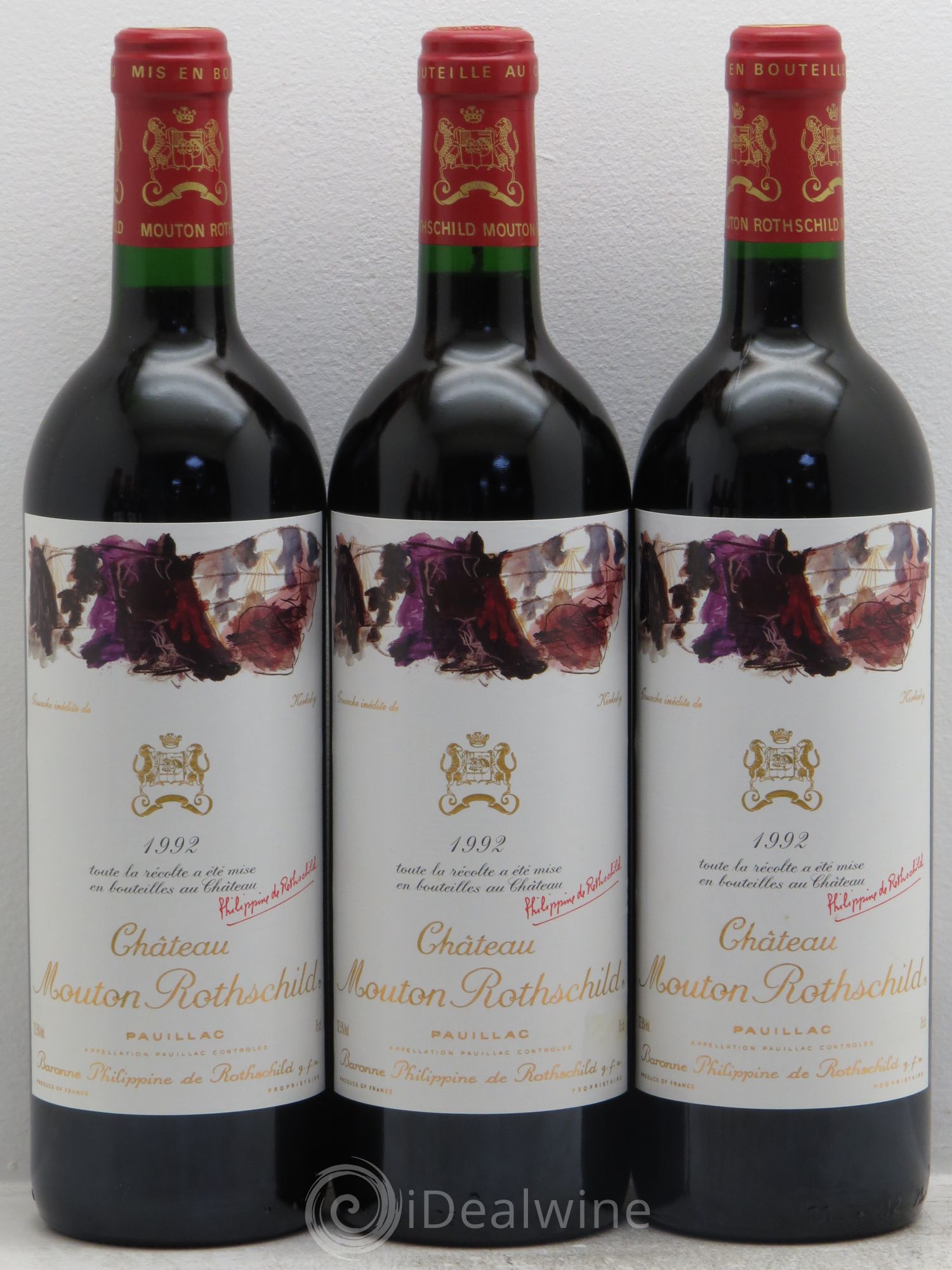 Château Mouton Rothschild 1er Grand Cru Classé 1992 - Lot de 6 bouteilles - 1