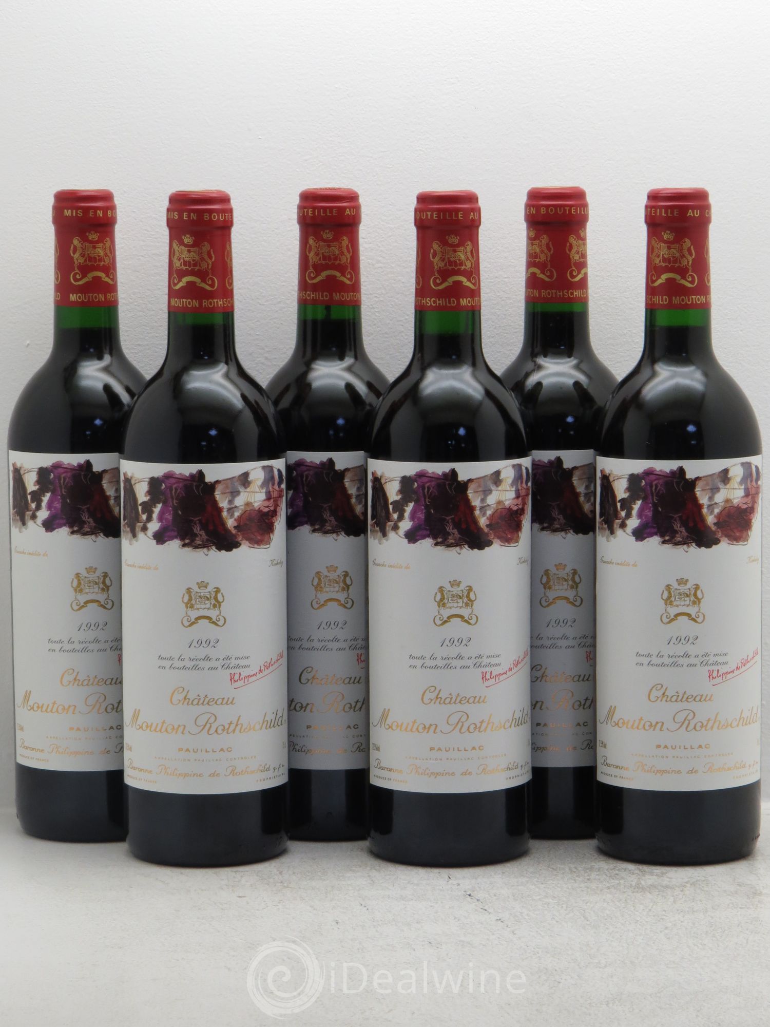 Château Mouton Rothschild 1er Grand Cru Classé 1992 - Lot de 6 bouteilles - 0