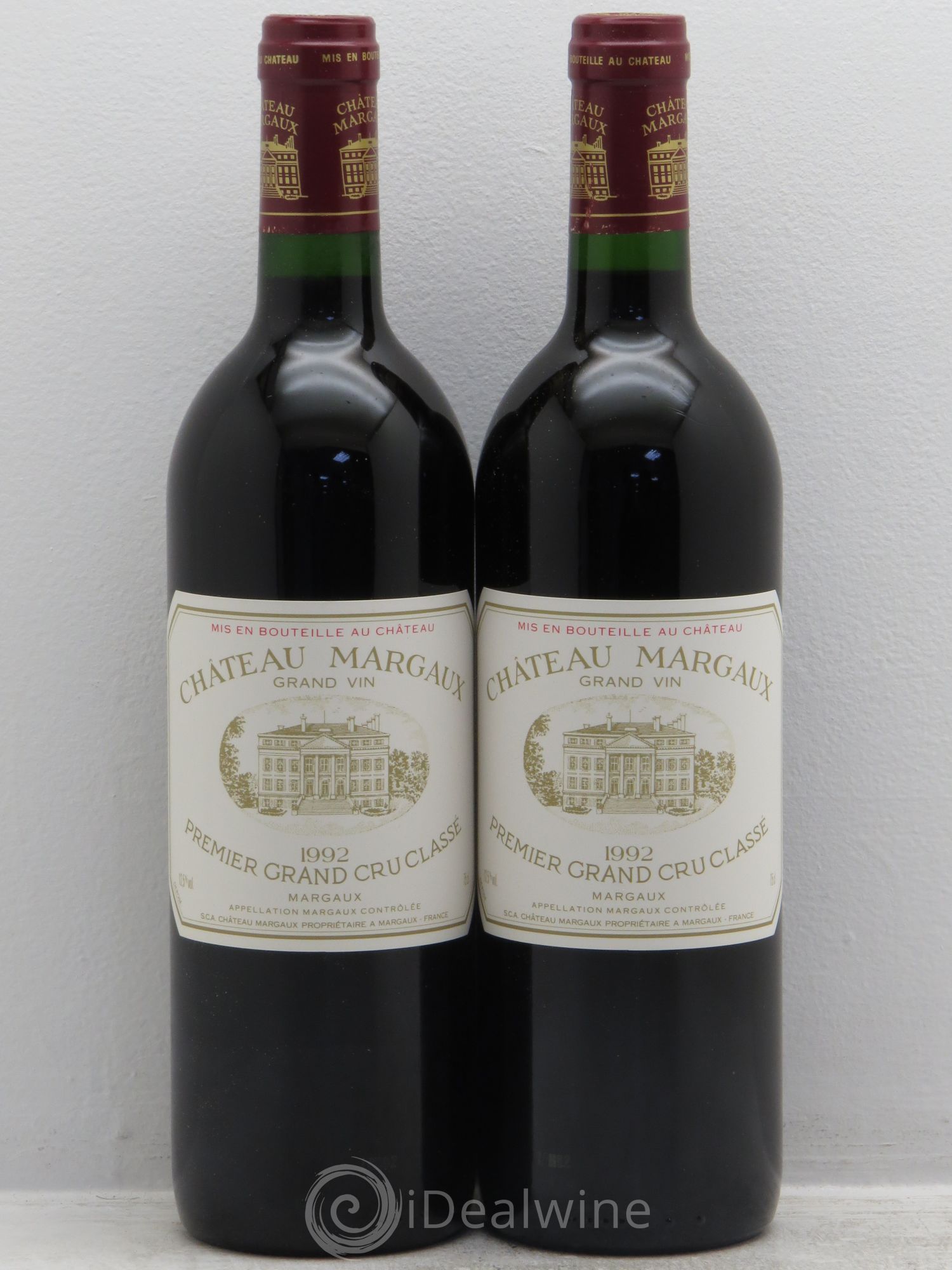 Château Margaux 1er Grand Cru Classé 1992 - Lot de 2 bouteilles - 0
