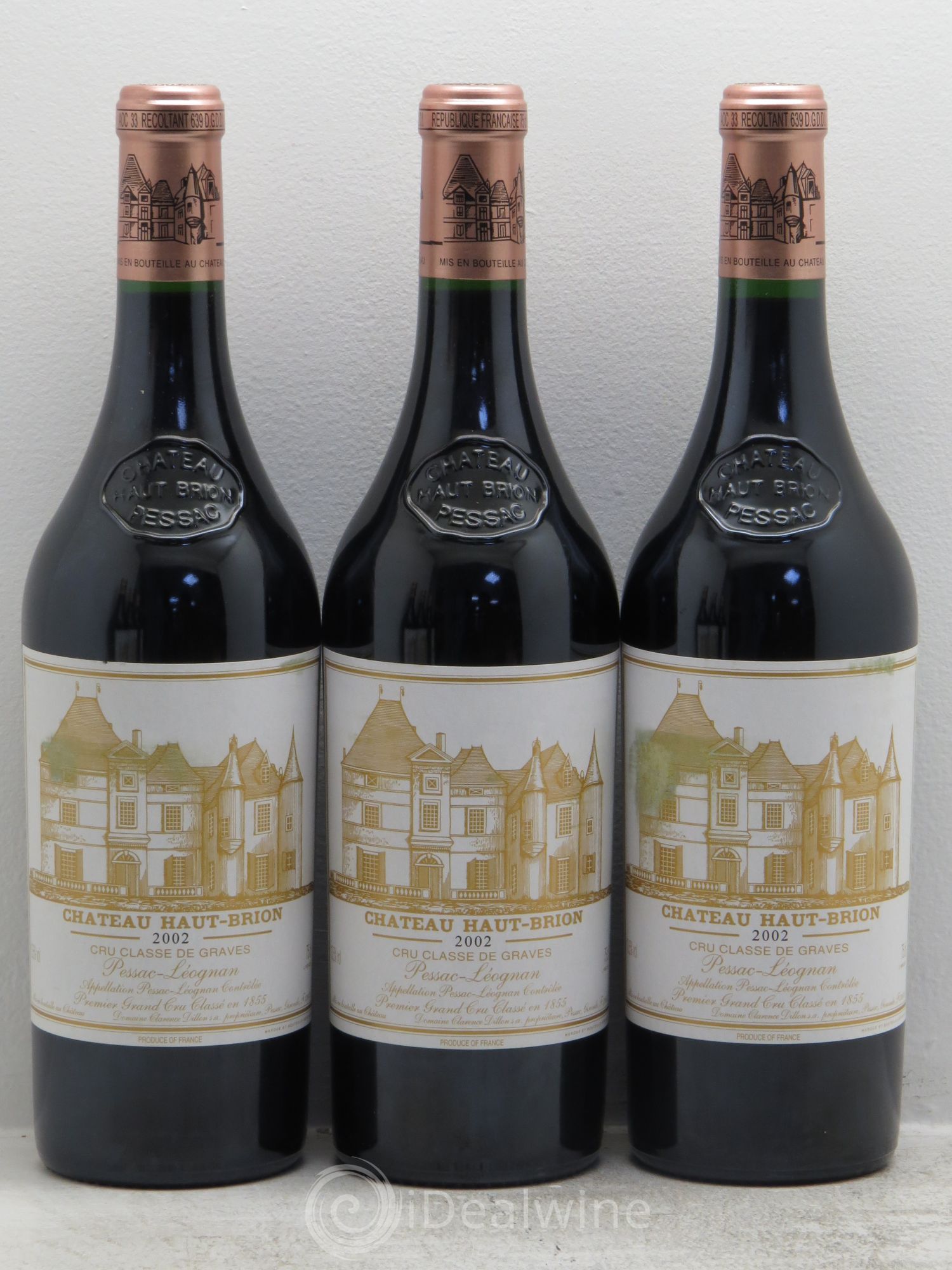 Château Haut Brion 1er Grand Cru Classé 2002 - Lot de 6 bouteilles - 1