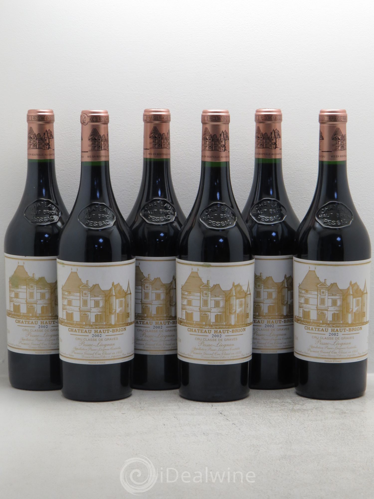 Château Haut Brion 1er Grand Cru Classé 2002 - Lot de 6 bouteilles - 0