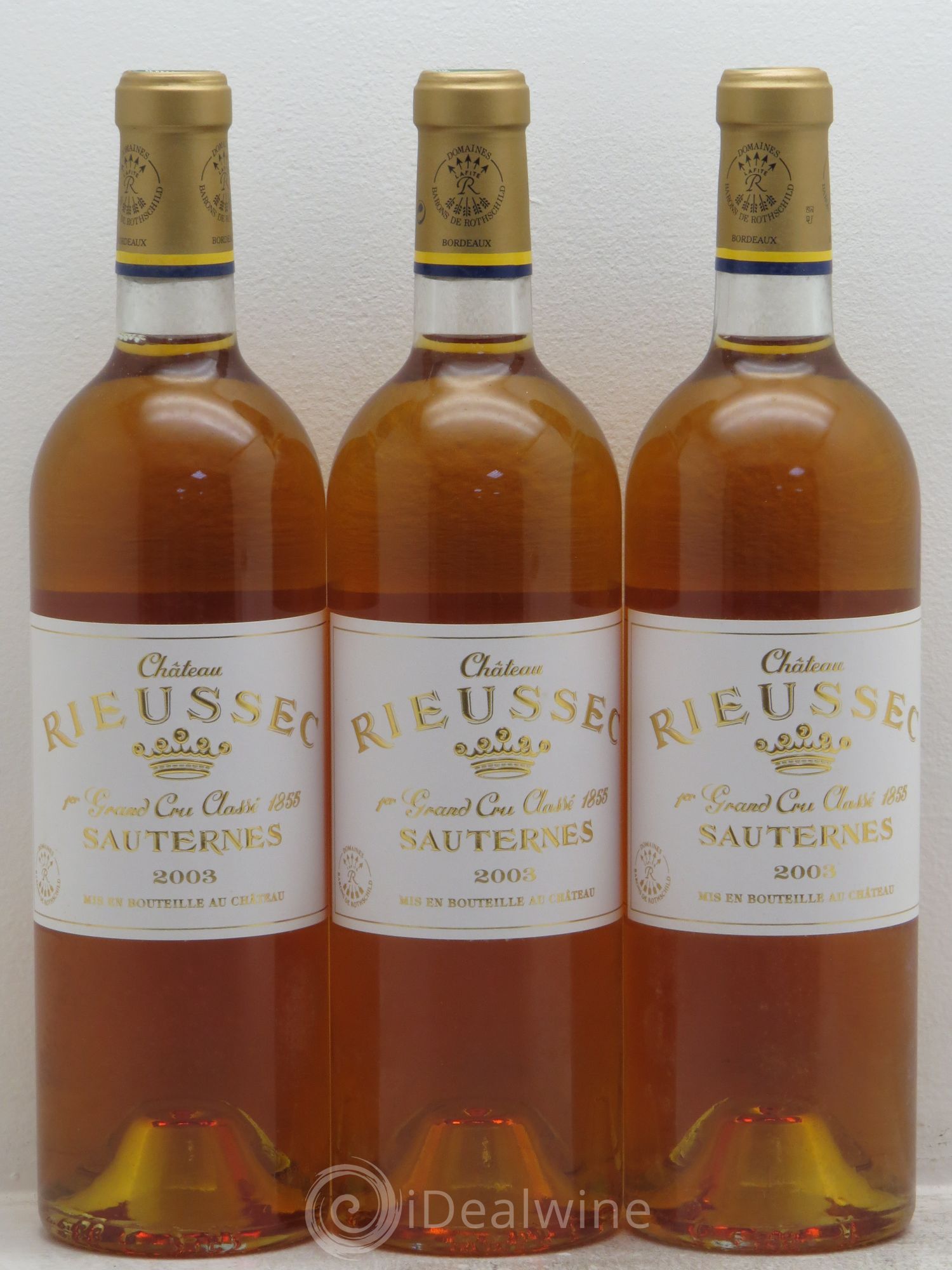 Château Rieussec 1er Grand Cru Classé 2003 - Lotto di 3 bottiglie - 0