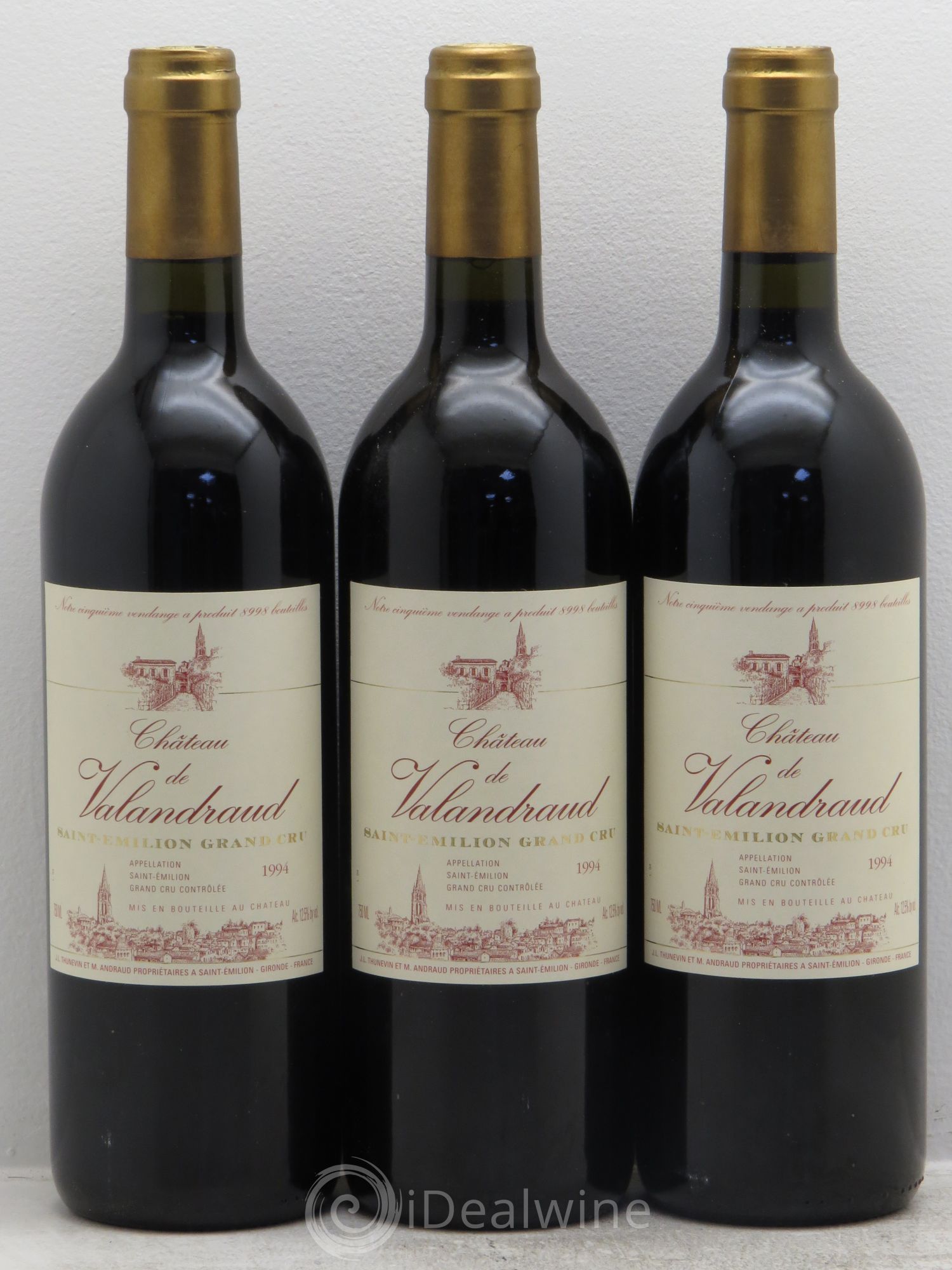 Château de Valandraud 1994 - Lot de 3 bouteilles - 0
