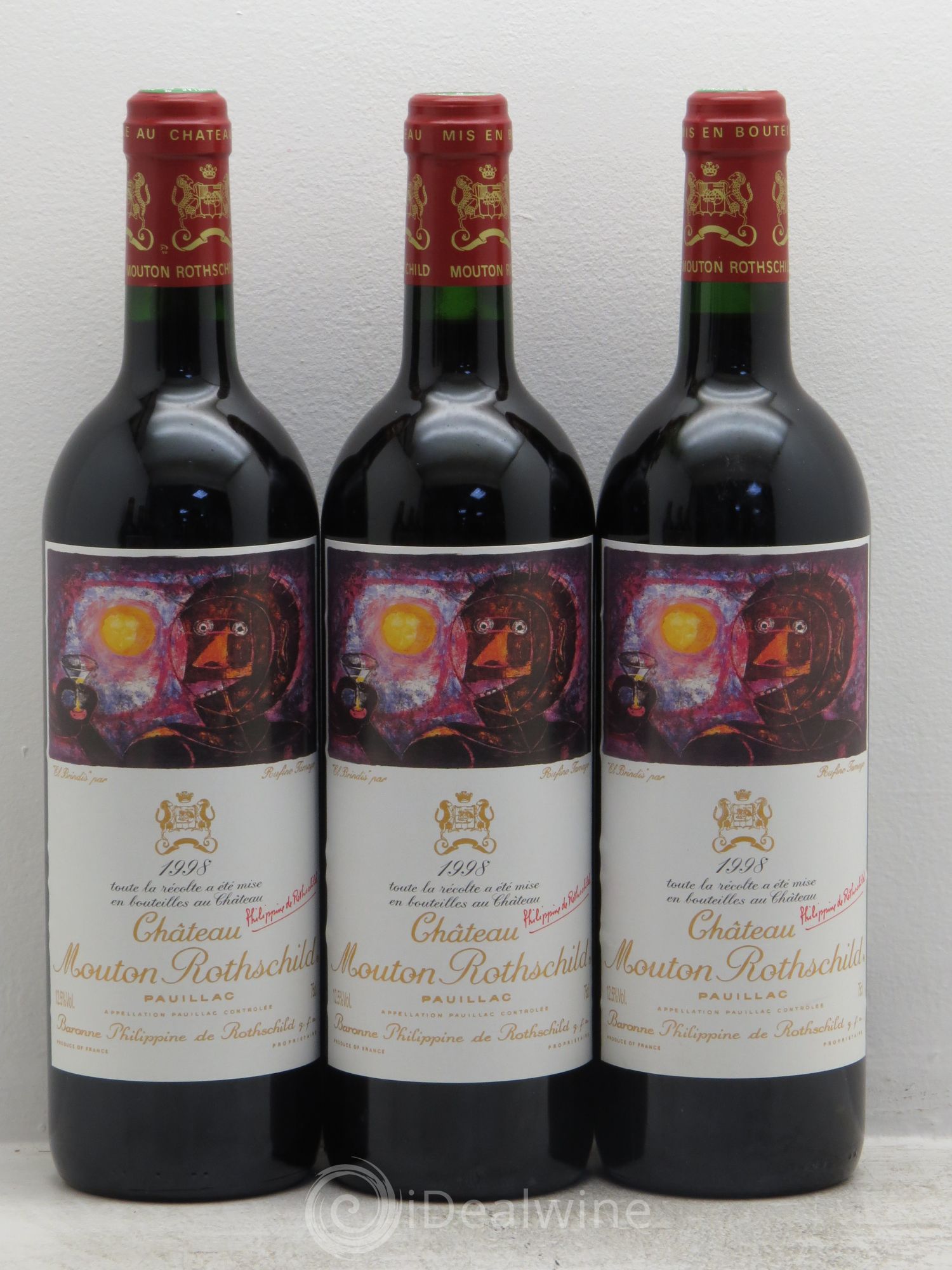 Château Mouton Rothschild 1er Grand Cru Classé 1998 - Lot de 6 bouteilles - 1
