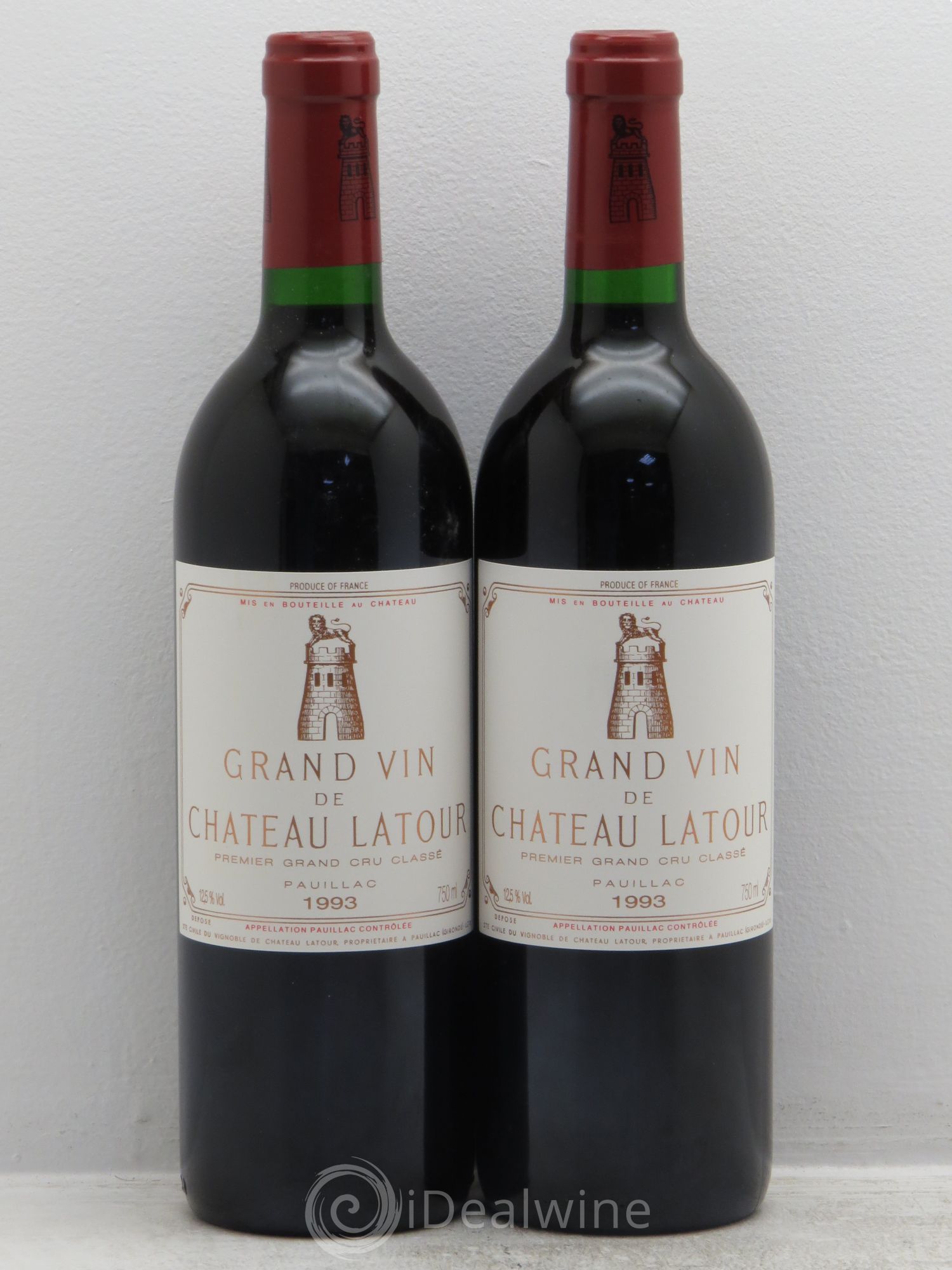 Château Latour 1er Grand Cru Classé 1993 - Lot de 2 bouteilles - 0