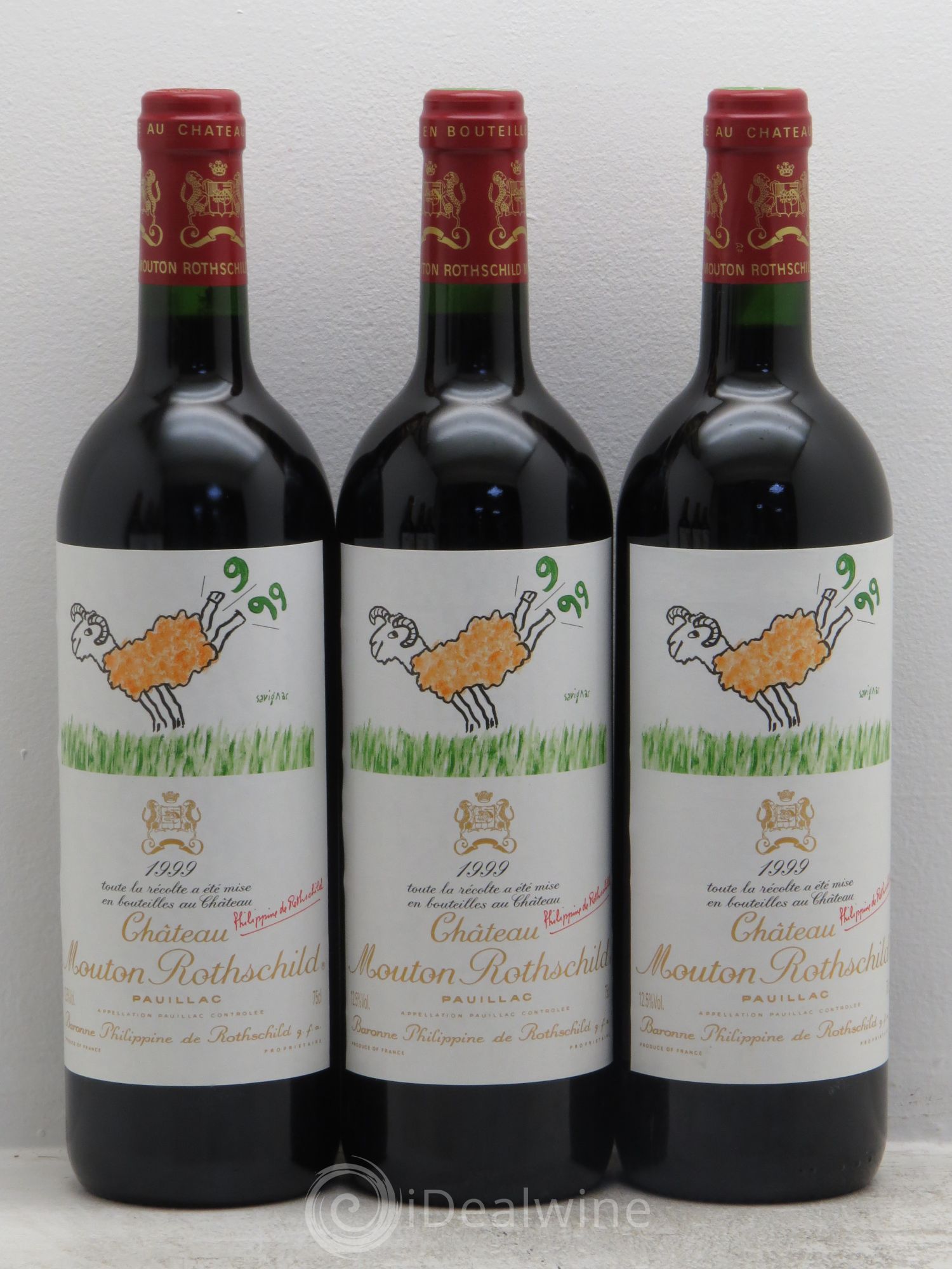Château Mouton Rothschild 1er Grand Cru Classé 1999 - Lot de 6 bouteilles - 1
