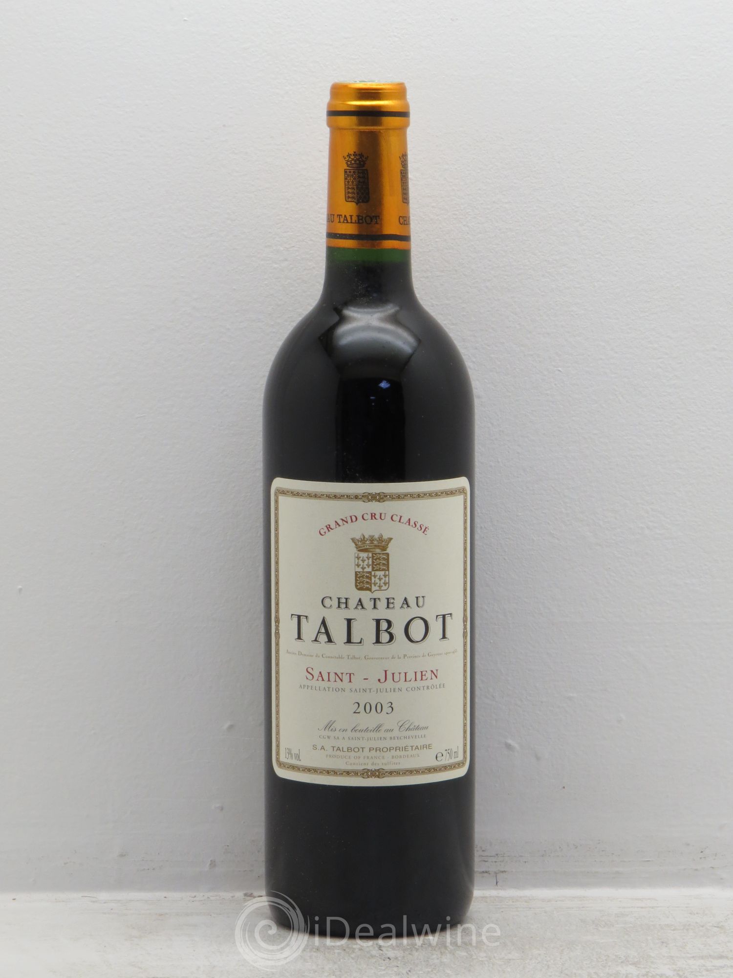 Château Talbot 4ème Grand Cru Classé 2003 - Lot de 12 bouteilles - 0