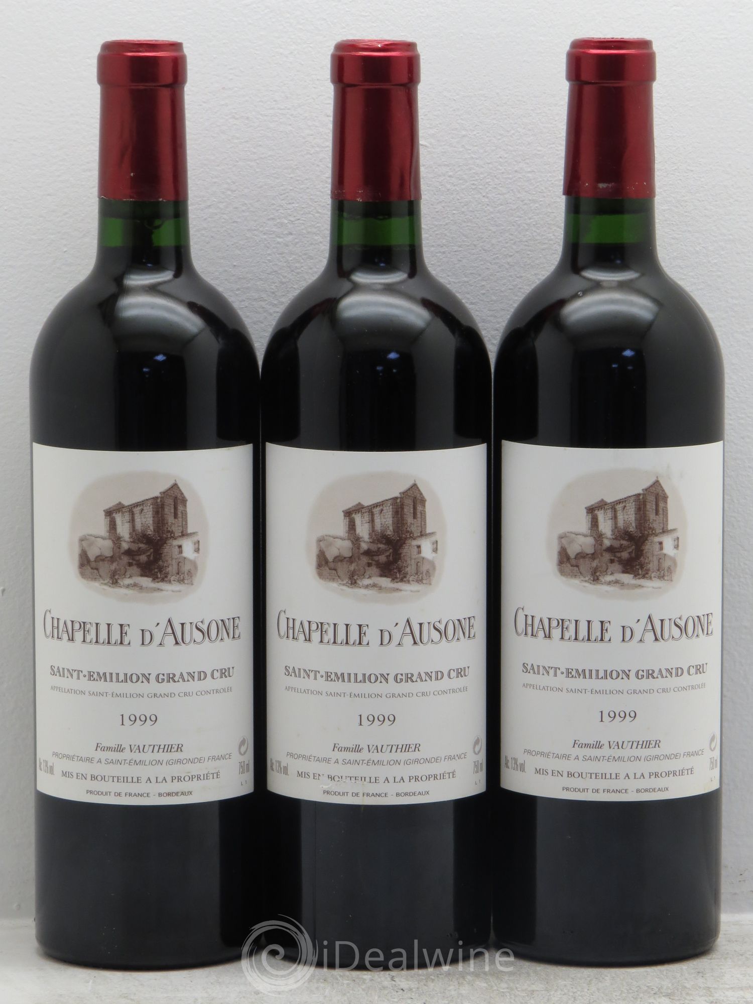 Chapelle d'Ausone Second Vin 1999 - Lot de 3 bouteilles - 0