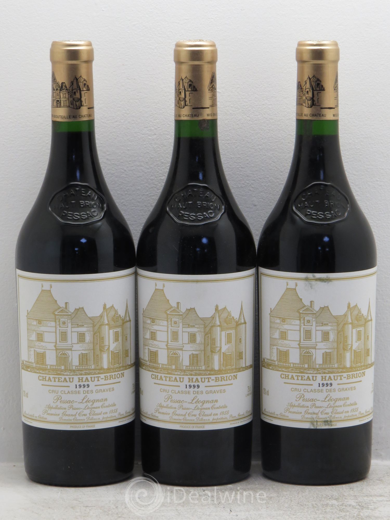 Château Haut Brion 1er Grand Cru Classé 1999 - Lot de 3 bouteilles - 0