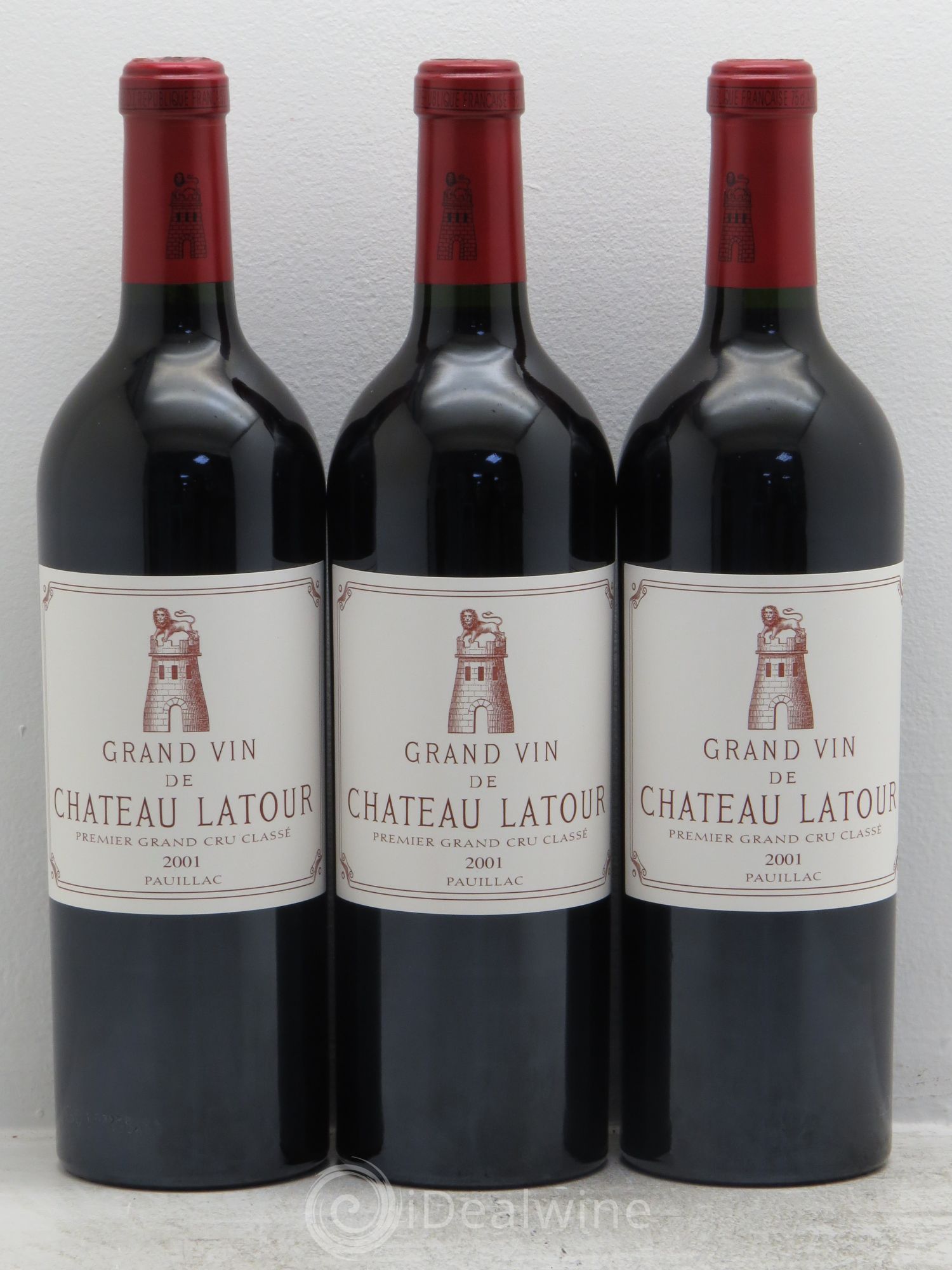 Château Latour 1er Grand Cru Classé 2001 - Lot de 3 bouteilles - 0