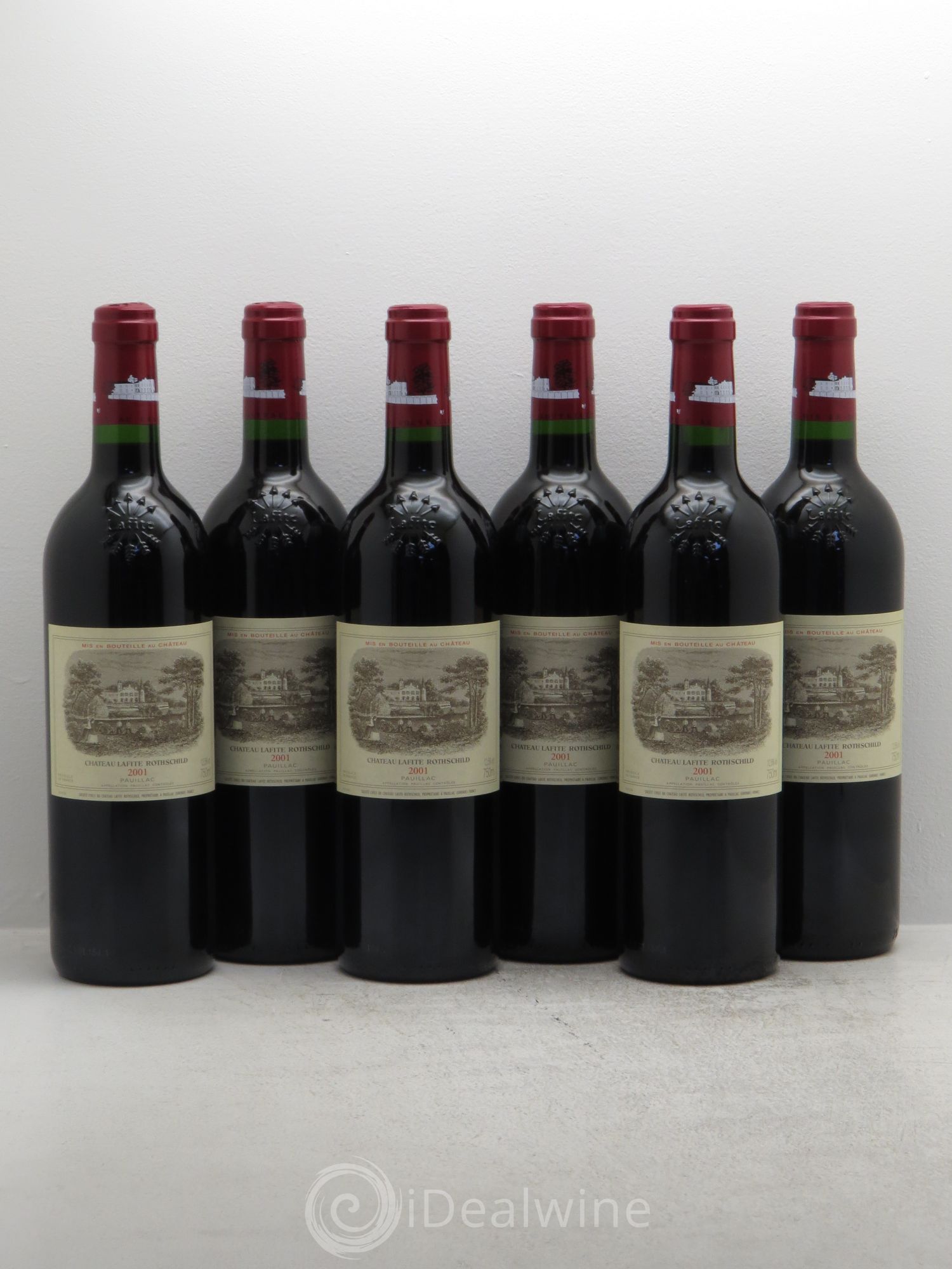 Château Lafite Rothschild 1er Grand Cru Classé 2001 - Lot de 6 bouteilles - 0