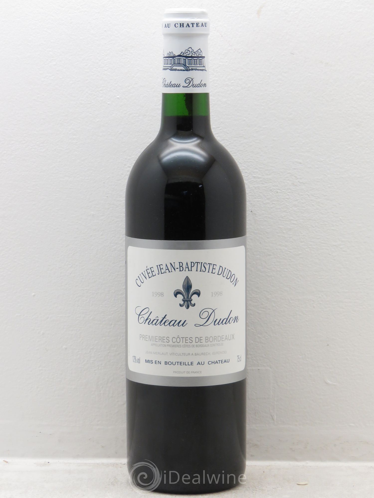 Bordeaux Château Dudon - 1ères Côtes de Bordeaux 1998 - Posten von 12 Flaschen - 0