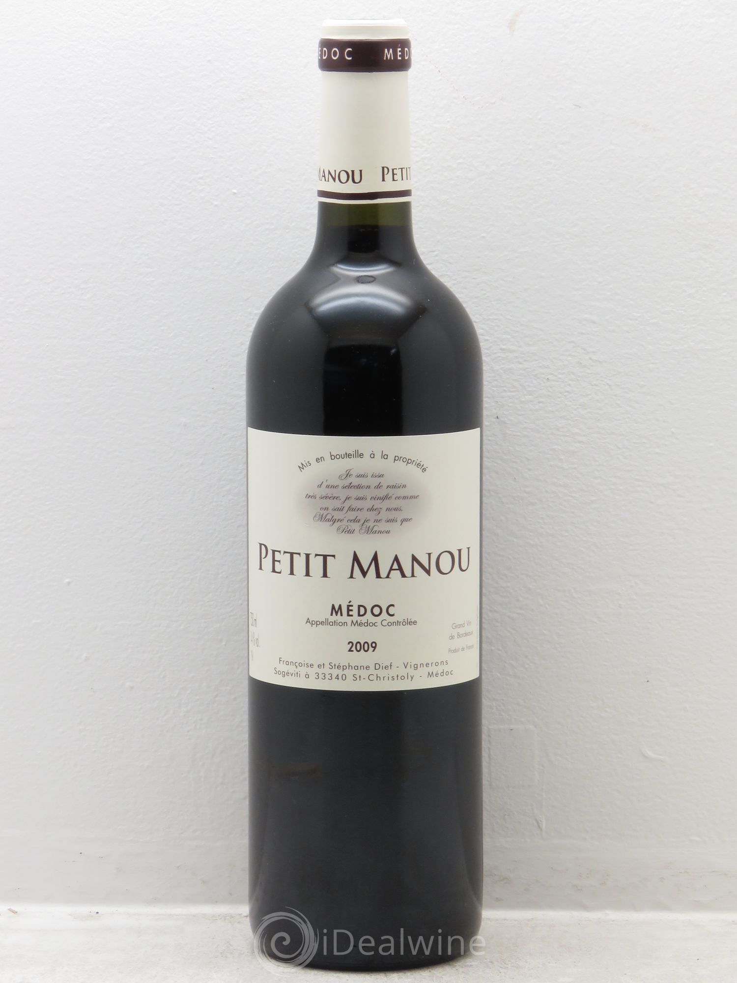 Haut Médoc Petit Manou 2009 - Lot de 12 bouteilles - 0