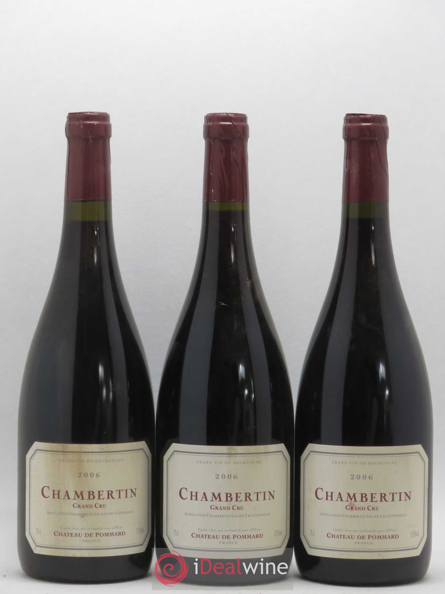 Chambertin Grand Cru Château de Pommard 2006 - Lot de 3 bouteilles - 0