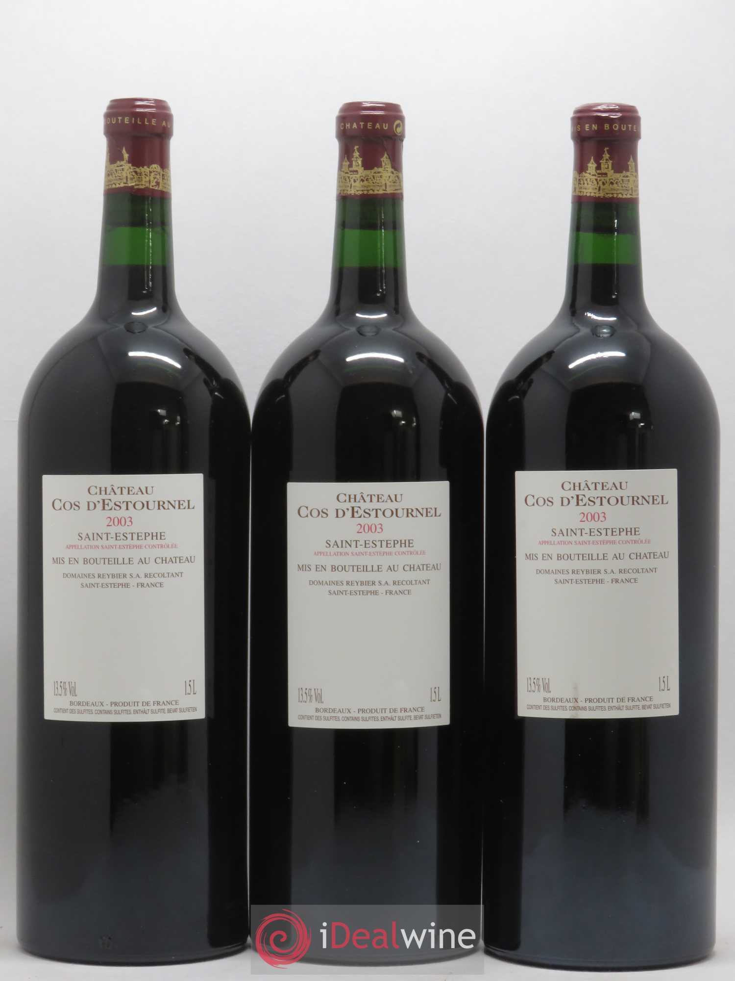 Cos d'Estournel 2ème Grand Cru Classé 2003 - Lot de 6 magnums - 2