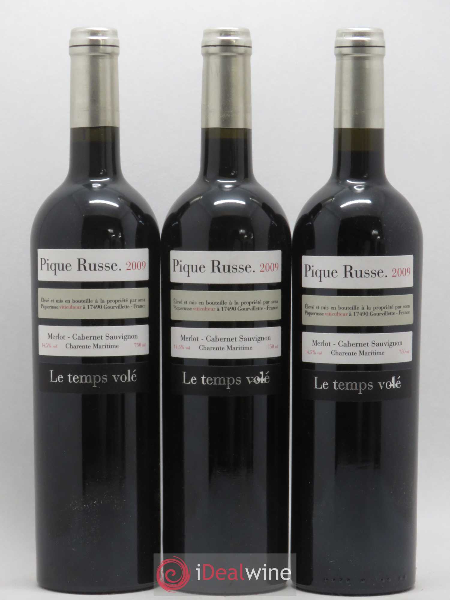 Vin de France Charente Le Temps Volé Piqué Russe 2009 - Lot of 6 bottles - 1