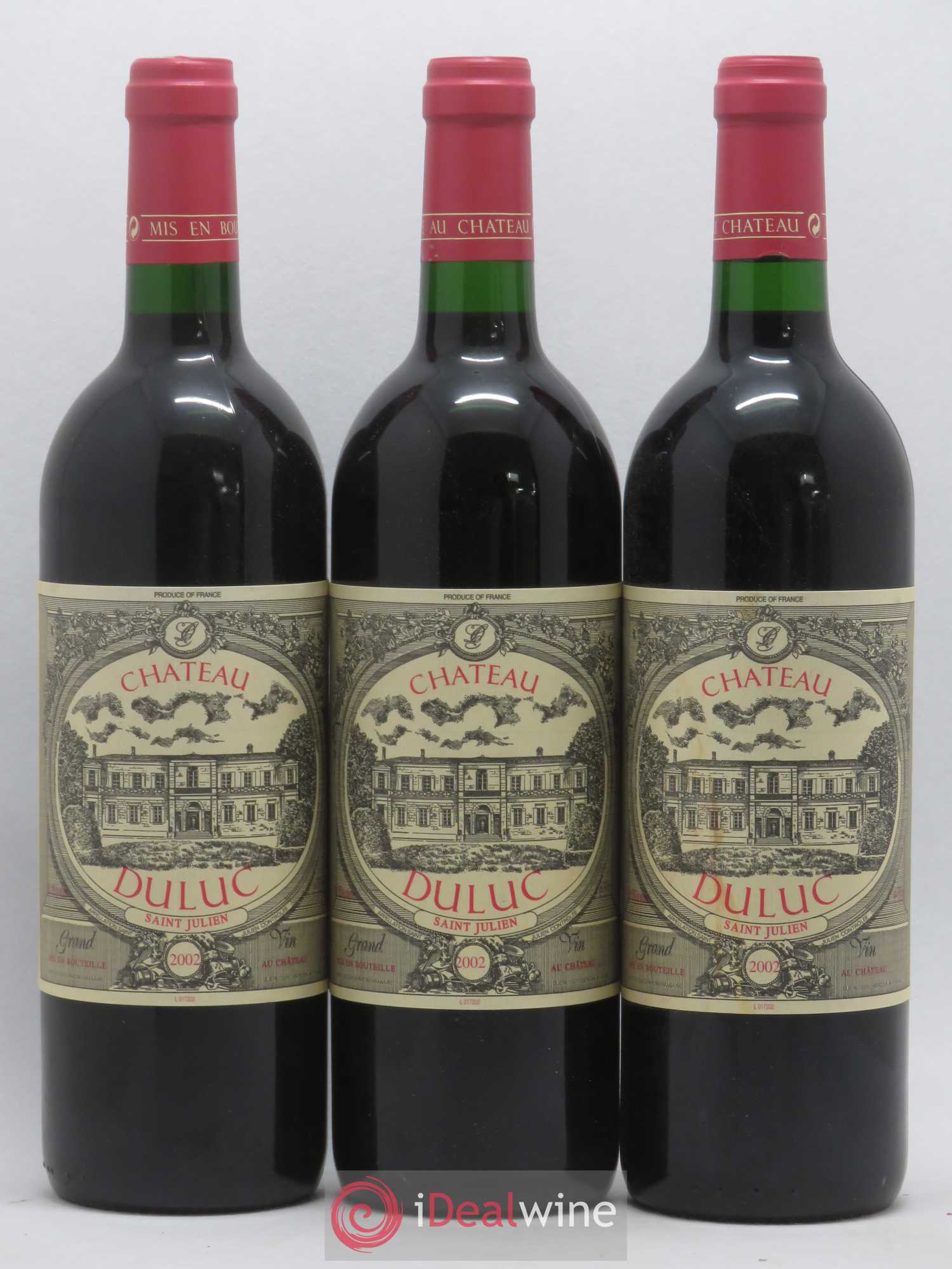 Duluc de Branaire Second Vin 2002 - Lot de 3 bouteilles - 0