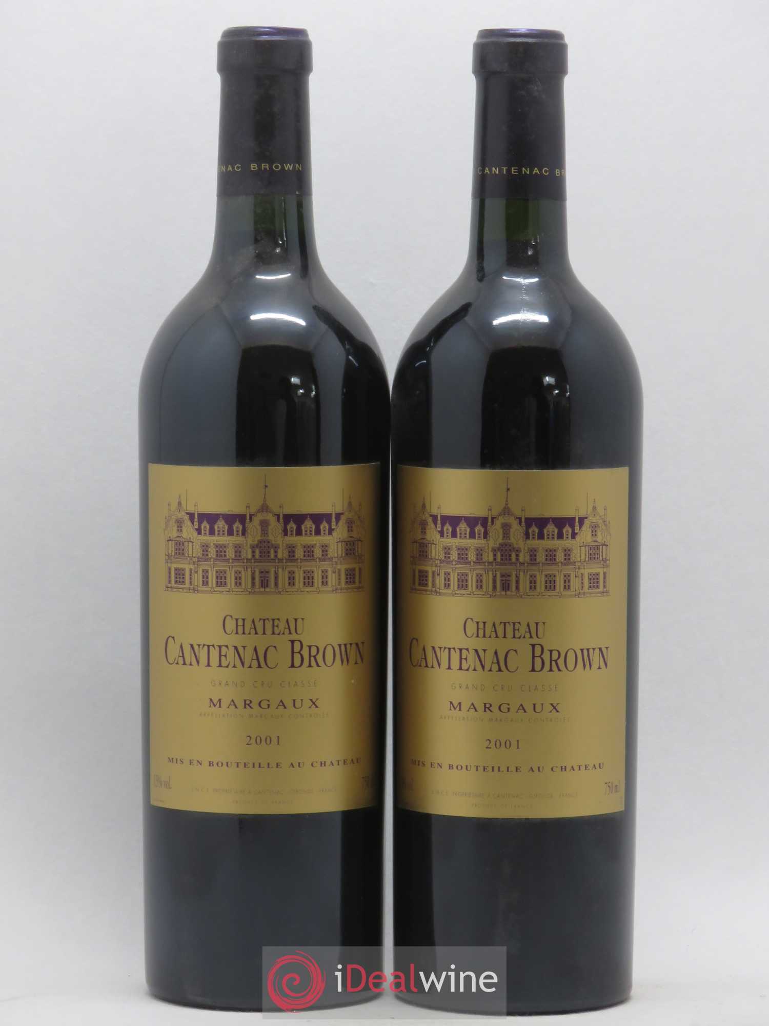 Château Cantenac Brown 3ème Grand Cru Classé 2001 - Lot de 2 bouteilles - 0