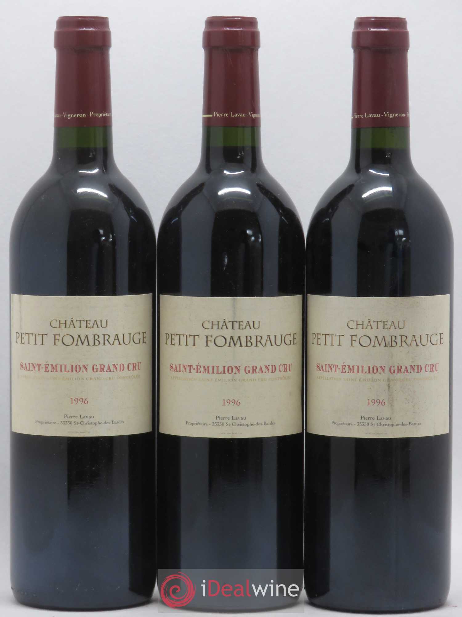 Saint-Émilion Grand Cru Petit Frombauge 1996 - Lot de 3 bouteilles - 0