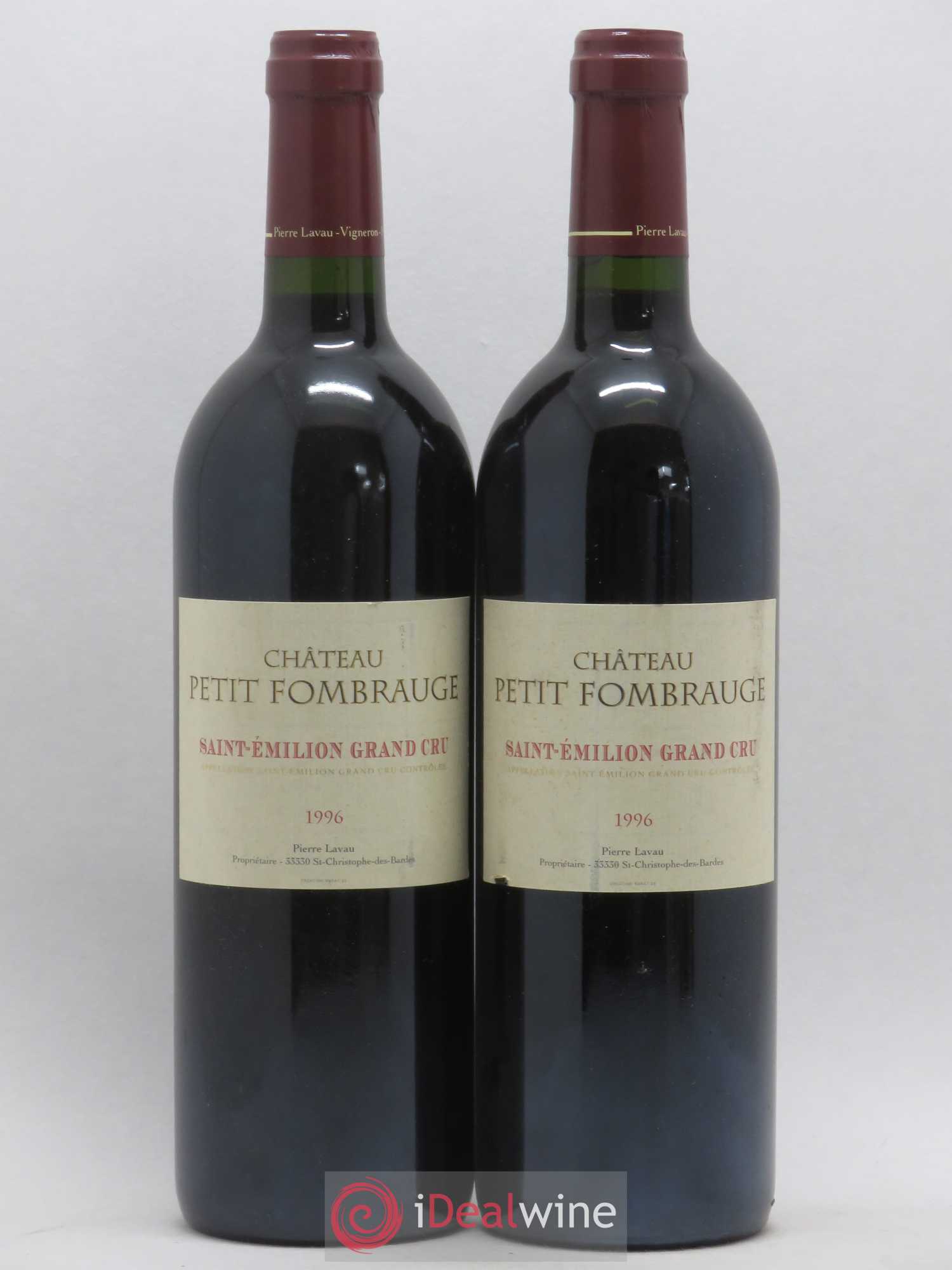 Saint-Émilion Grand Cru Petit Frombauge 1996 - Lot de 2 bouteilles - 0