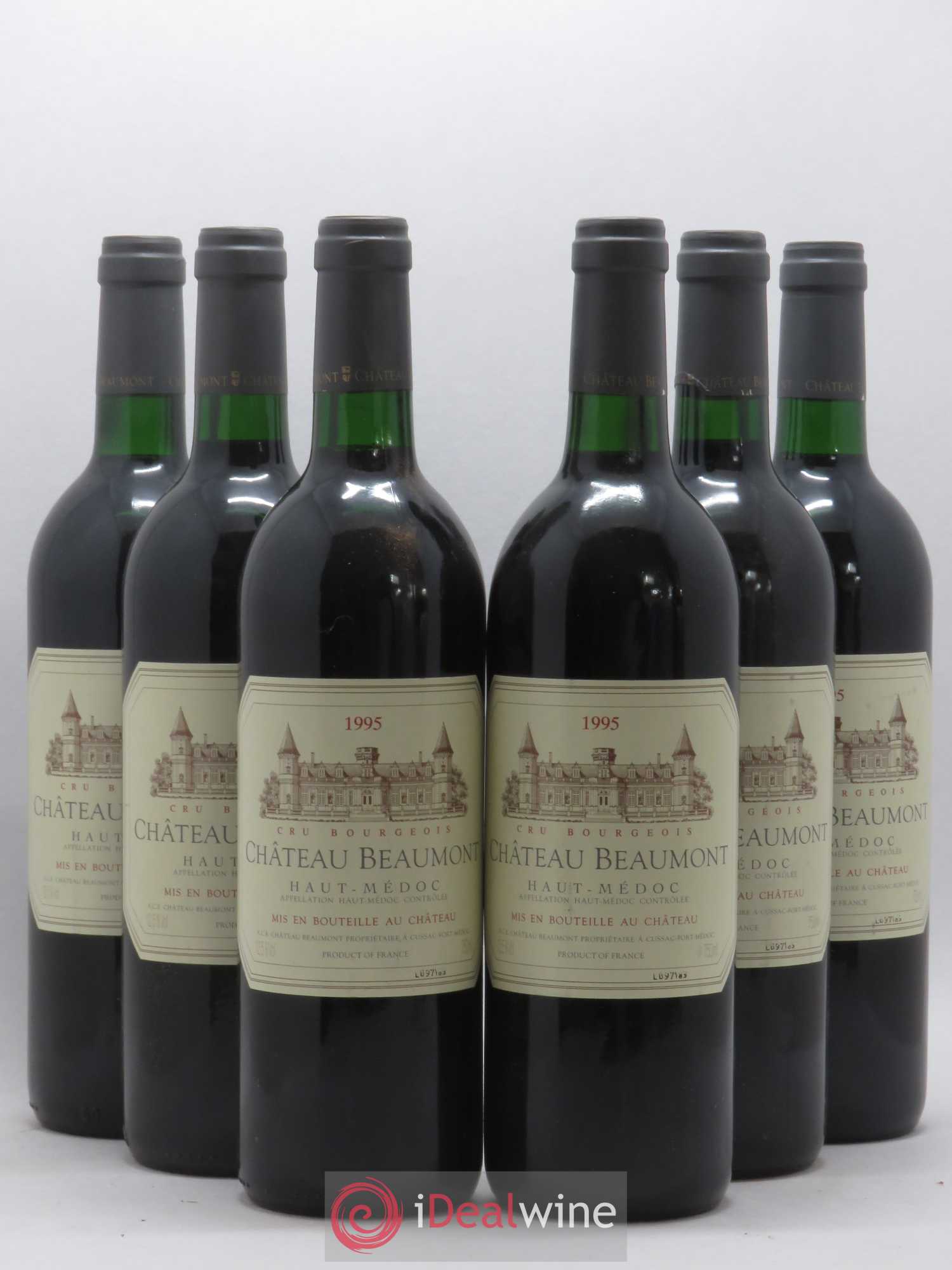 Château Beaumont Cru Bourgeois 1995 - Lot de 6 bouteilles - 0