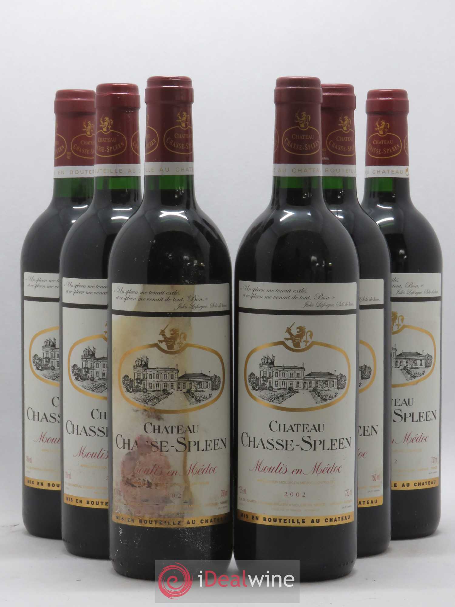 Château Chasse Spleen 2002 - Lot de 6 bouteilles - 0
