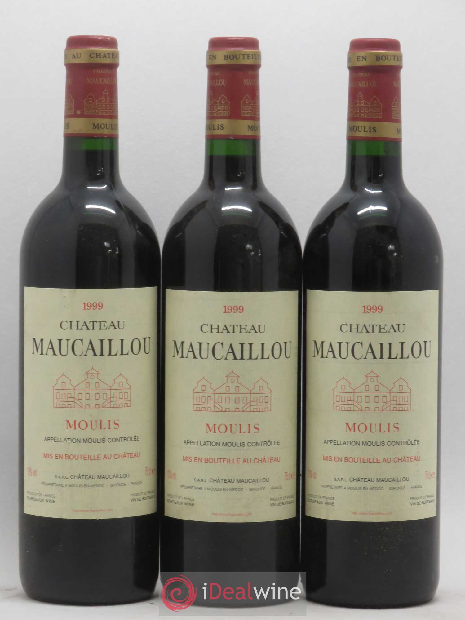Château Maucaillou 1999 - Lot de 3 bouteilles - 0