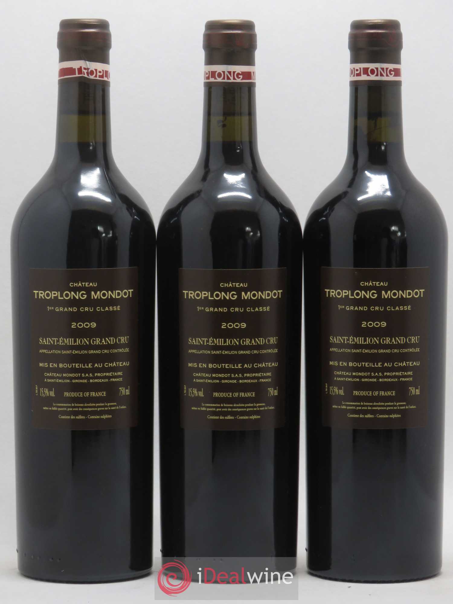 Château Troplong Mondot 1er Grand Cru Classé B 2009 - Lot de 12 bouteilles - 6