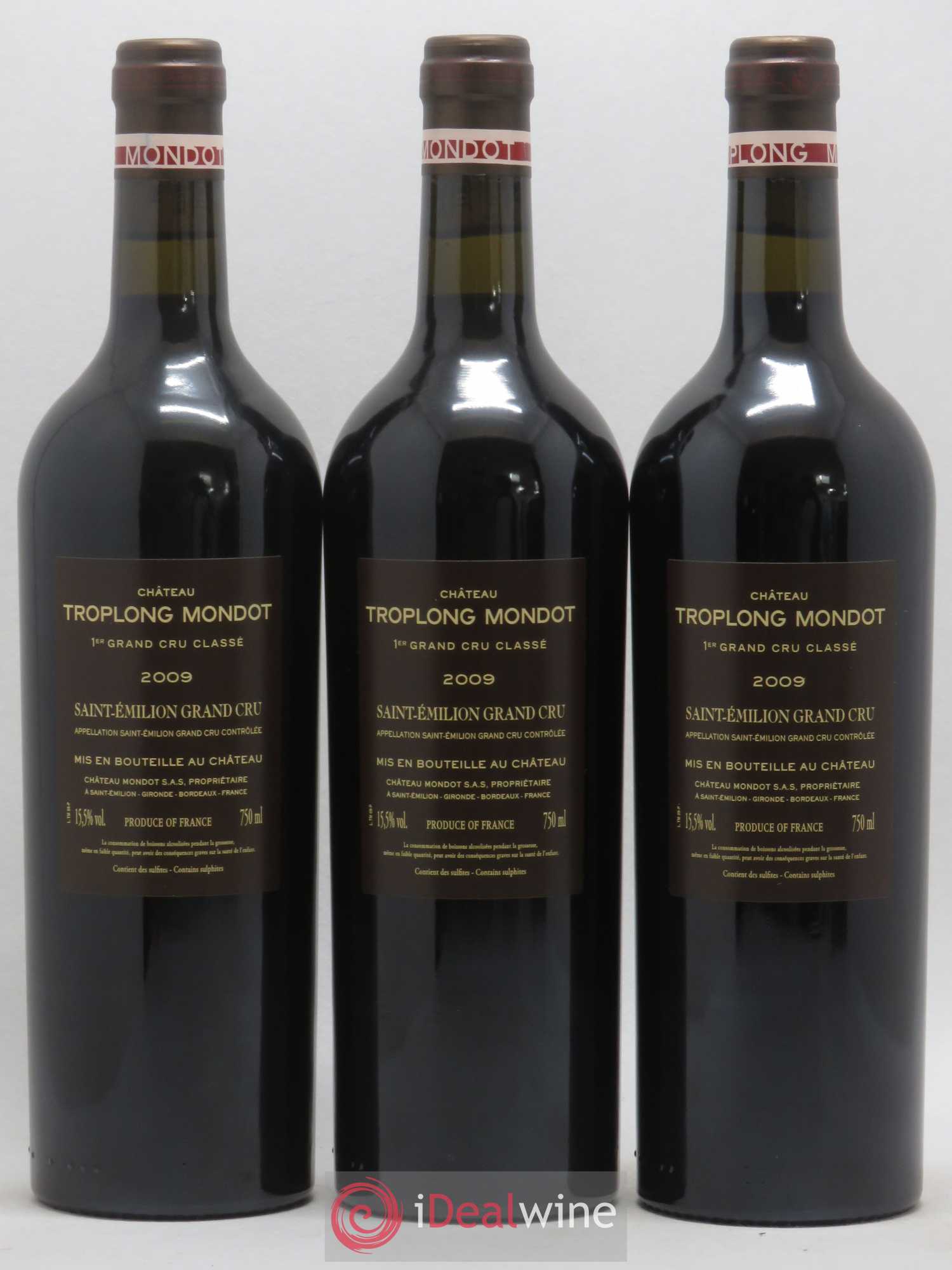 Château Troplong Mondot 1er Grand Cru Classé B 2009 - Lot de 12 bouteilles - 8