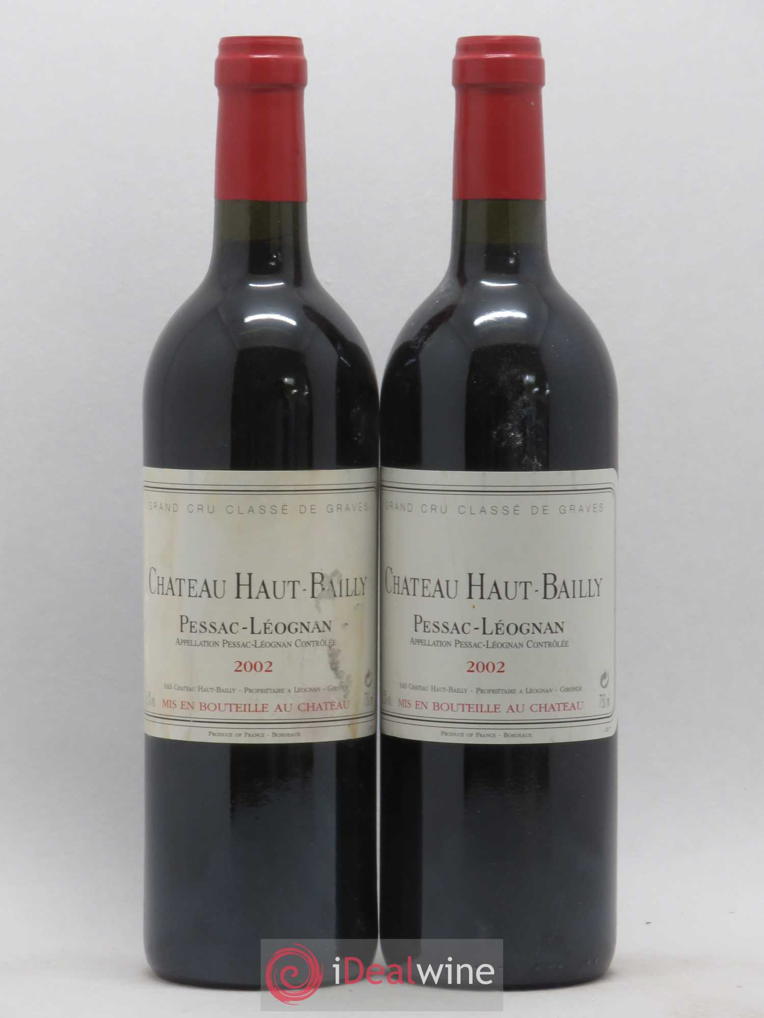 Château Haut-Bailly Cru Classé de Graves 2002 - Lot de 2 bouteilles - 0