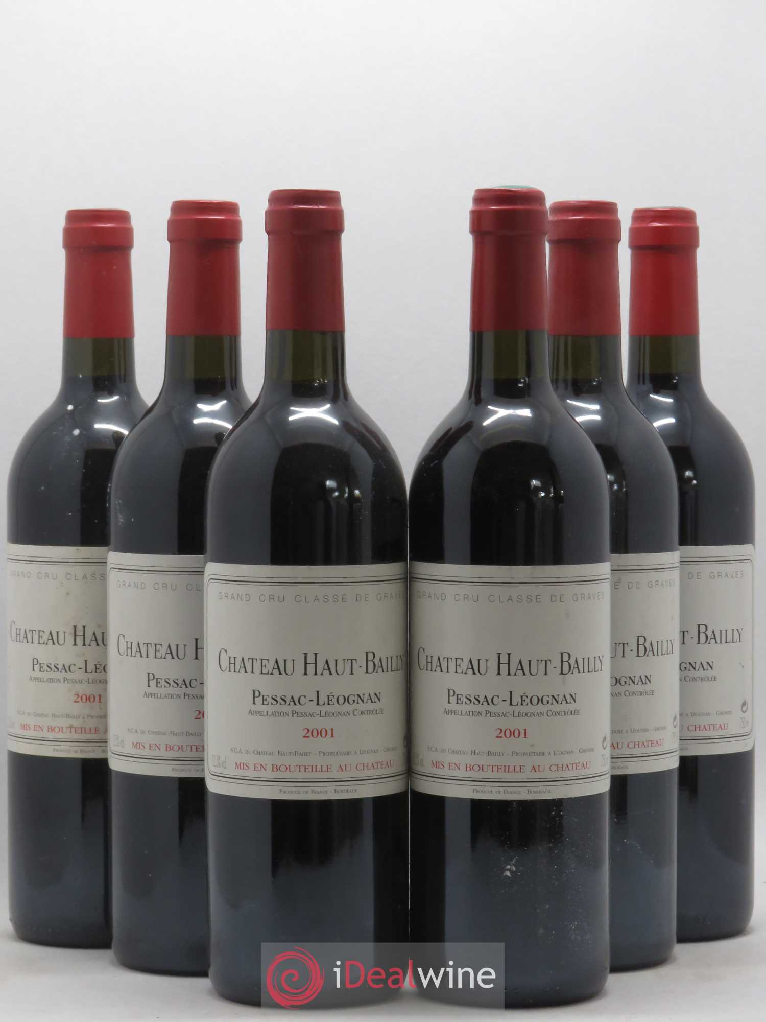 Château Haut-Bailly Cru Classé de Graves 2001 - Lot de 6 bouteilles - 0