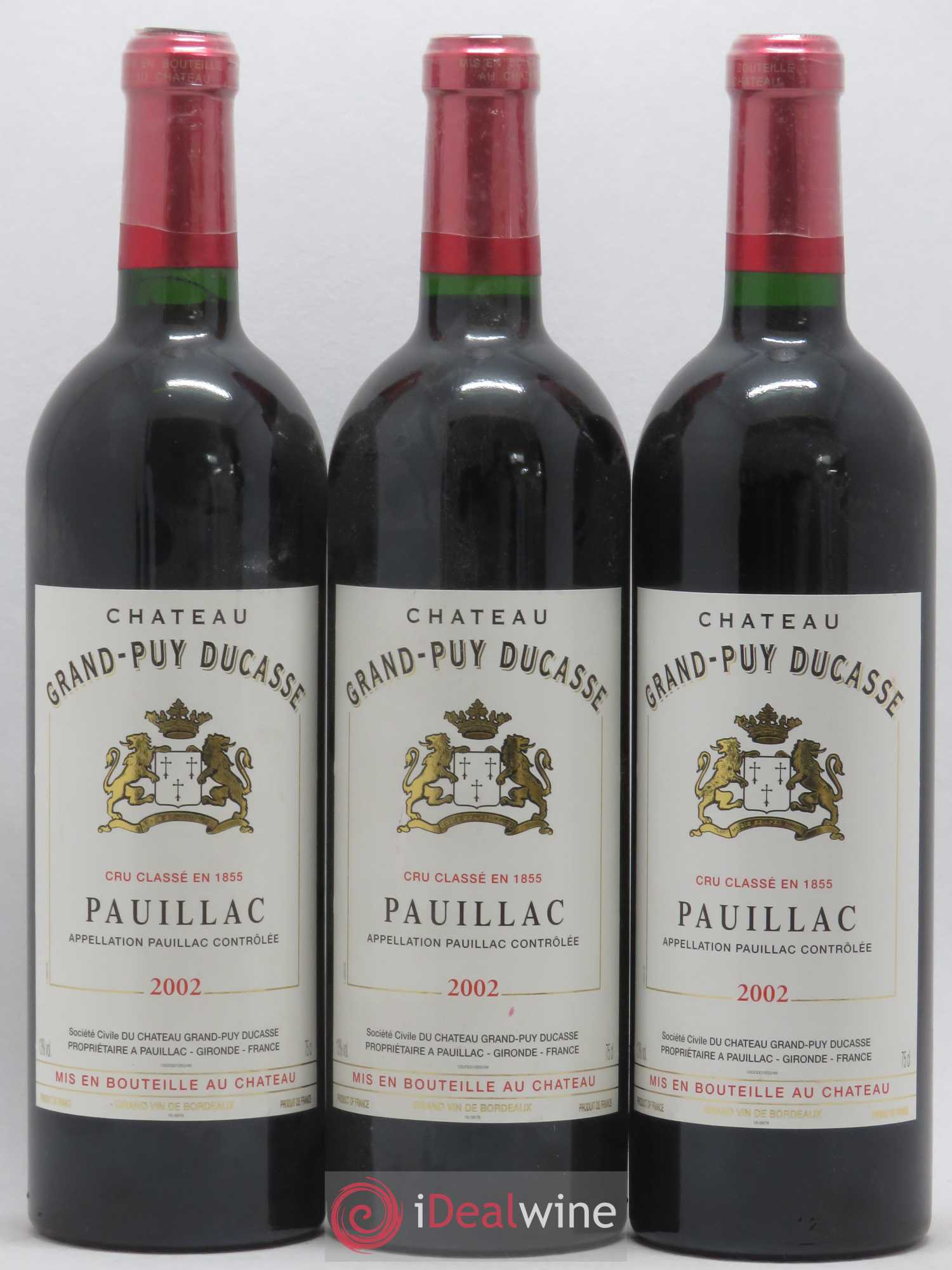 Château Grand Puy Ducasse 5ème Grand Cru Classé 2002 - Lot de 12 bouteilles - 1